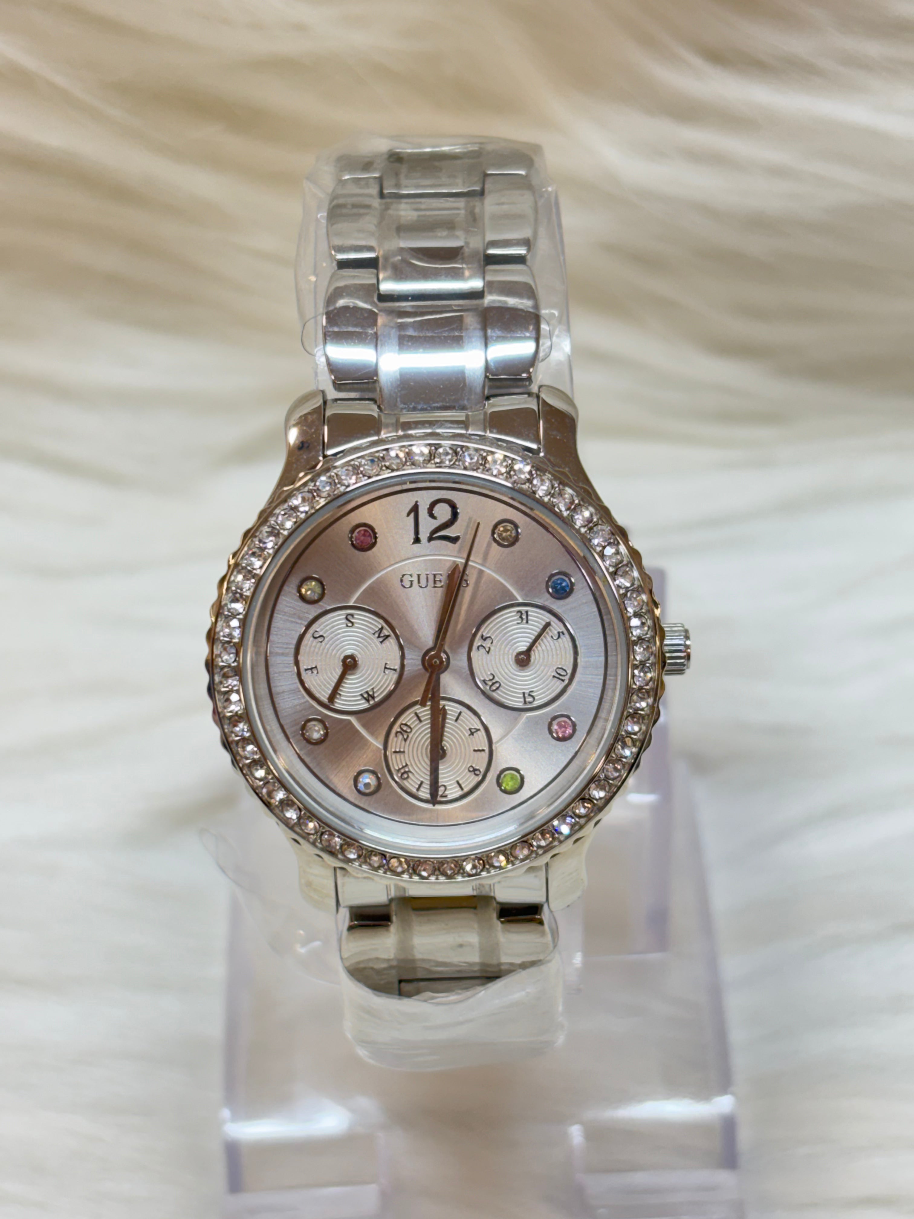 GUESS LADIES SUPER PREMIUM WATCH TBS-W2 SILVER