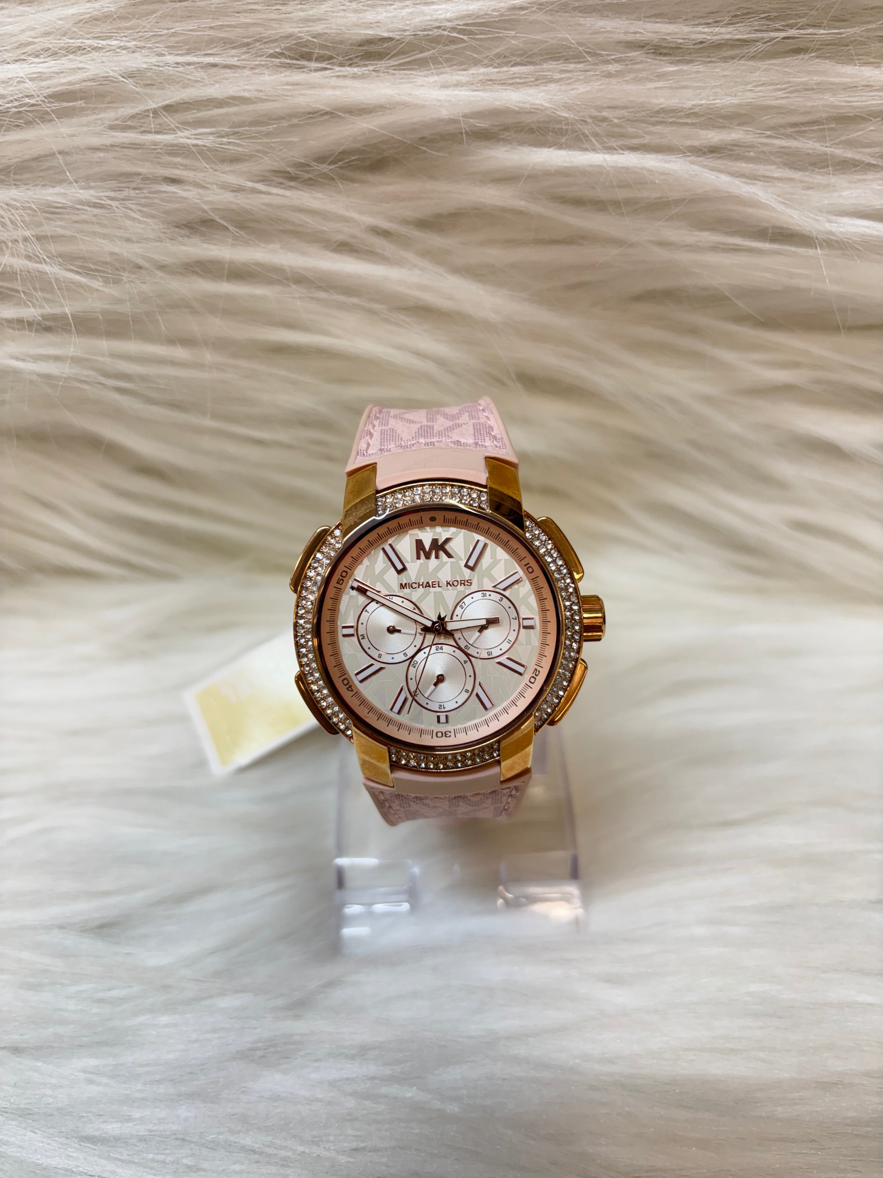 MICHEAL KORS LADIES SUPER PREMIUM WATCH TBS-W36 PINK STRAP