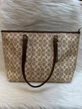 COACH IMPORTED TOTE BAG TBS -085 TAN-BROWN