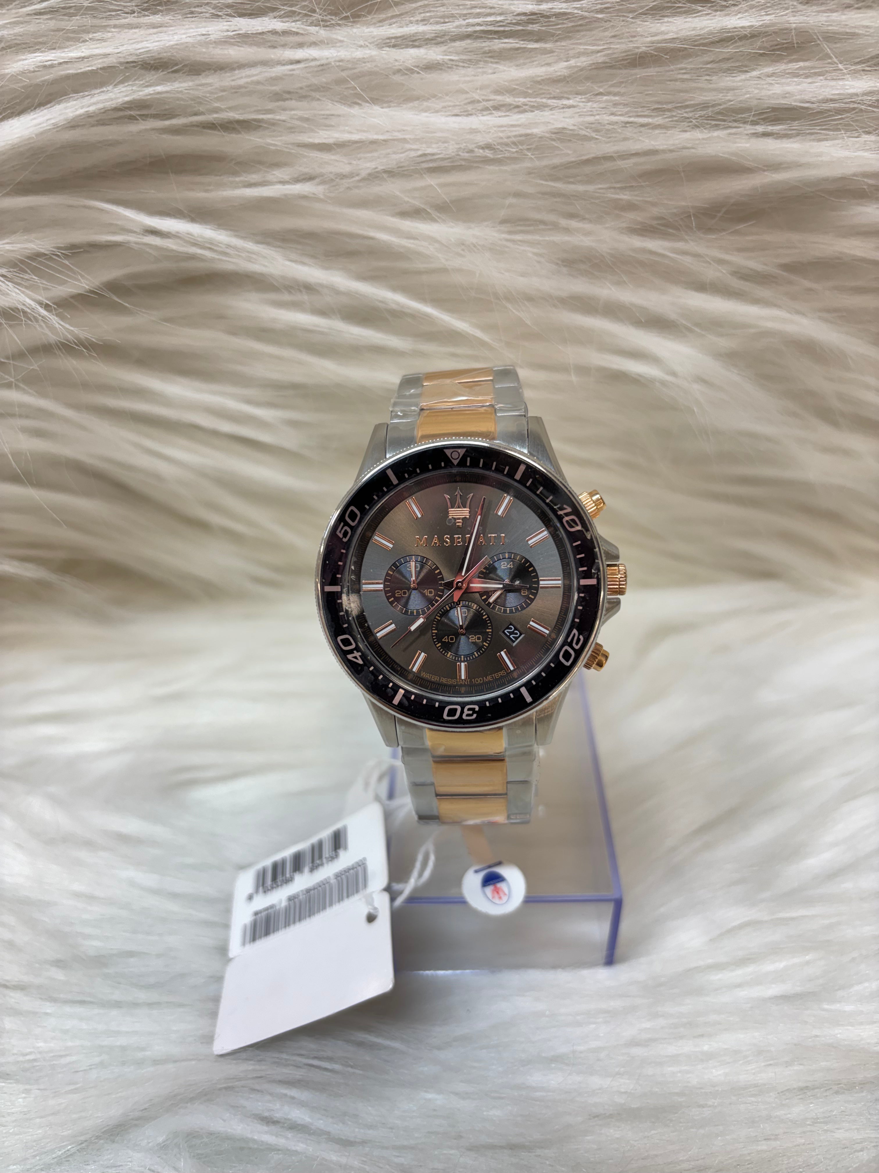 MASERATI MEN'S PREMIUM WATCH TBS-W80 DUAL CHAIN