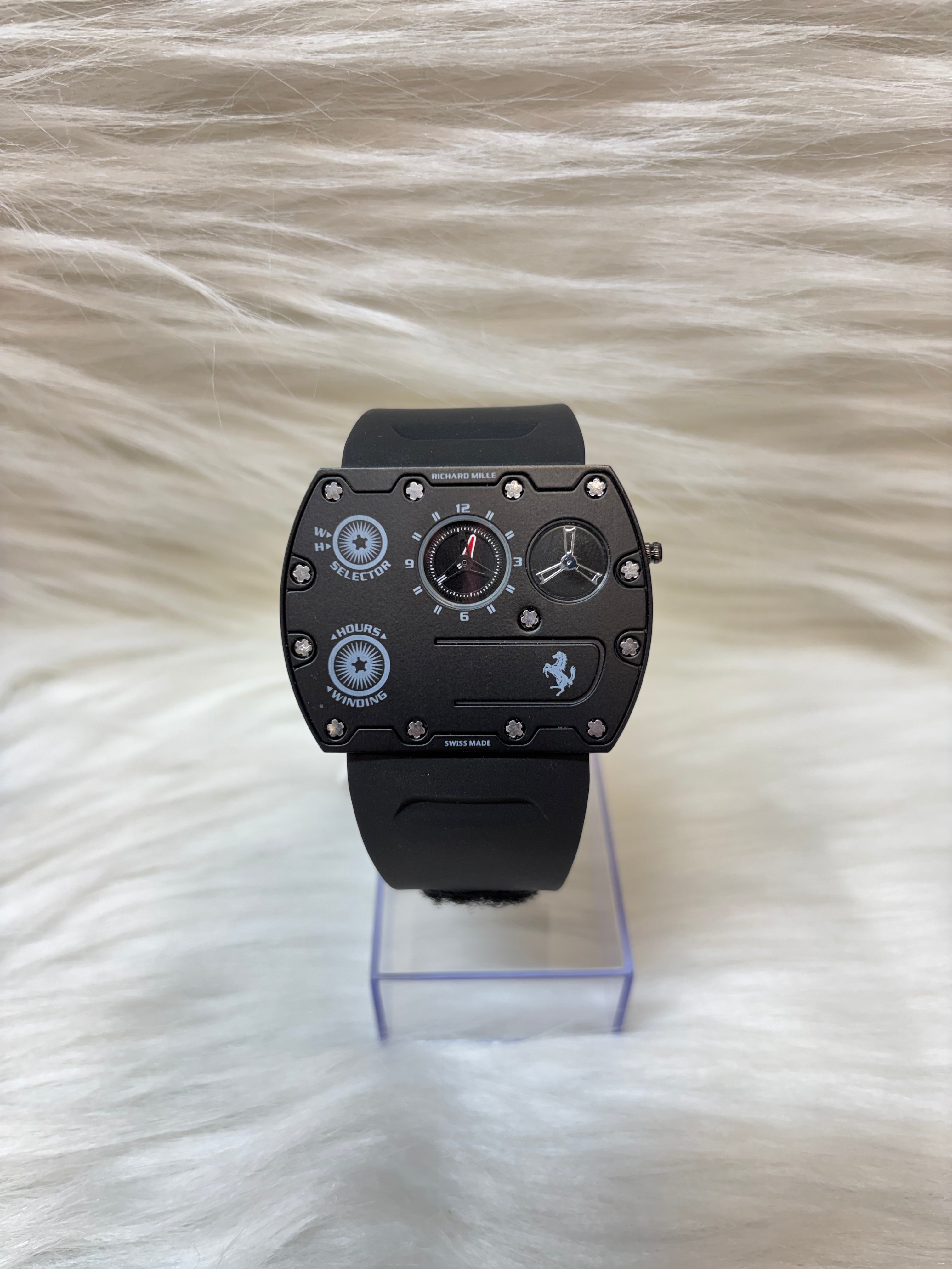 RICHARD MILLE MEN'S PREMIUM WATCH TBS-W83 BLACK