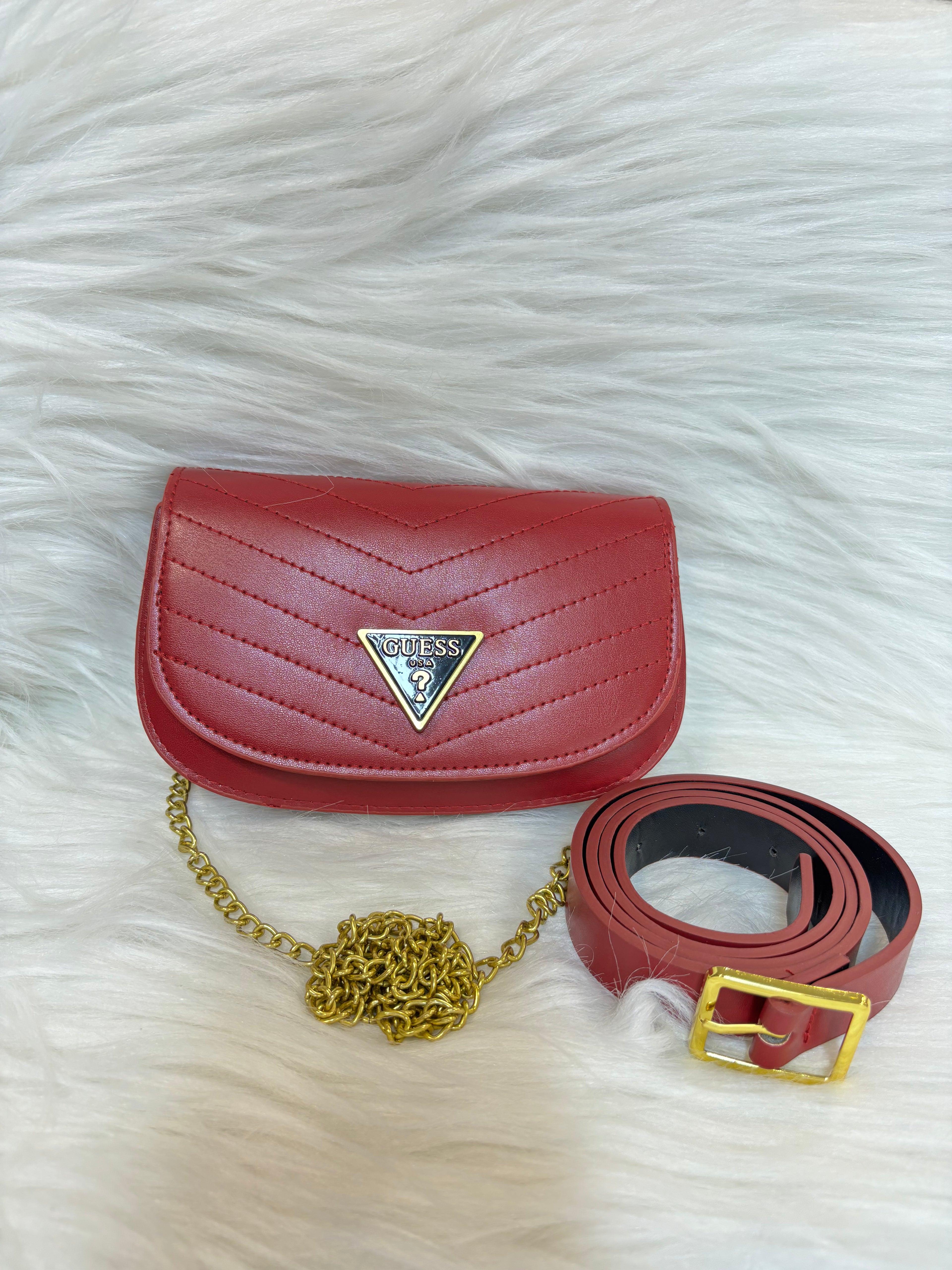 GUESS PREMIUM WAIST SLING BAG TBS-B5 RED