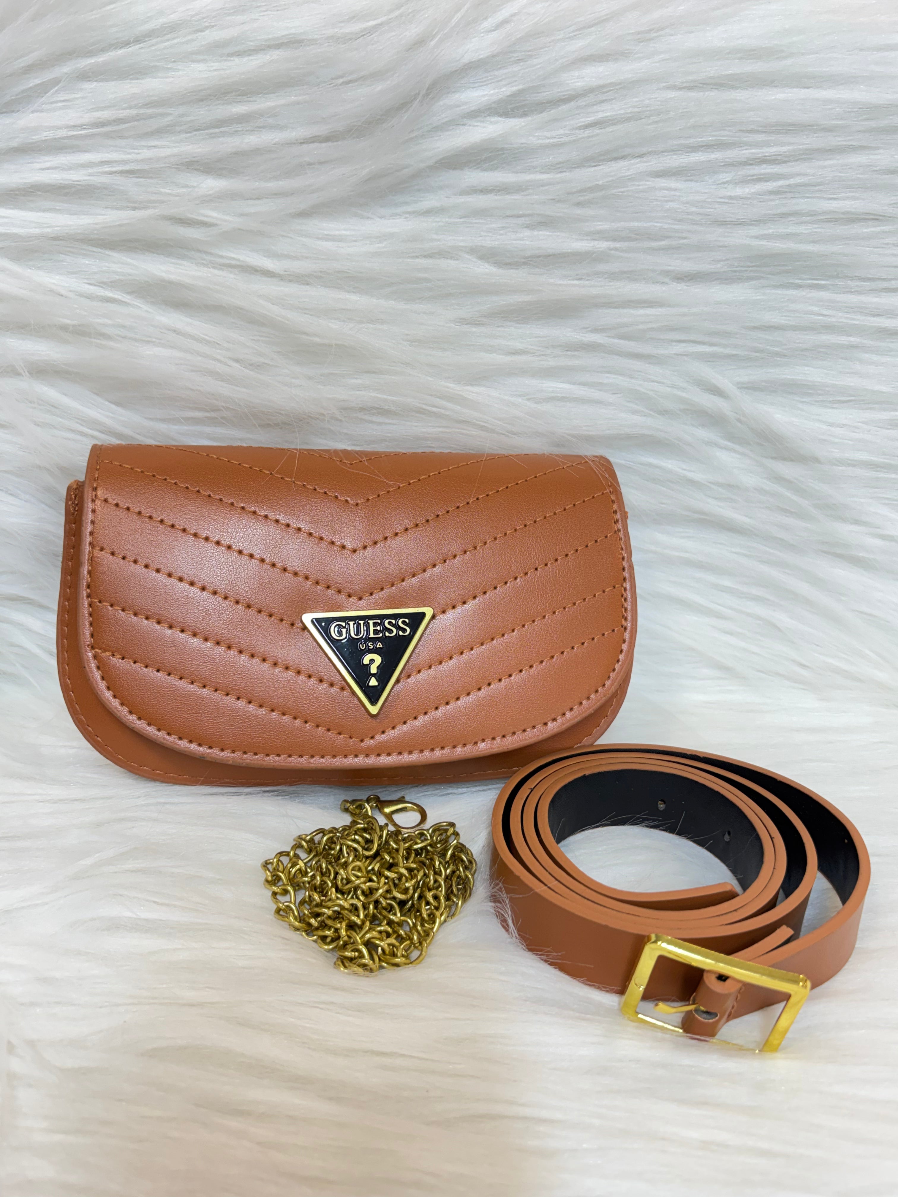 GUESS PREMIUM WAIST SLING BAG TBS-B7 TAN