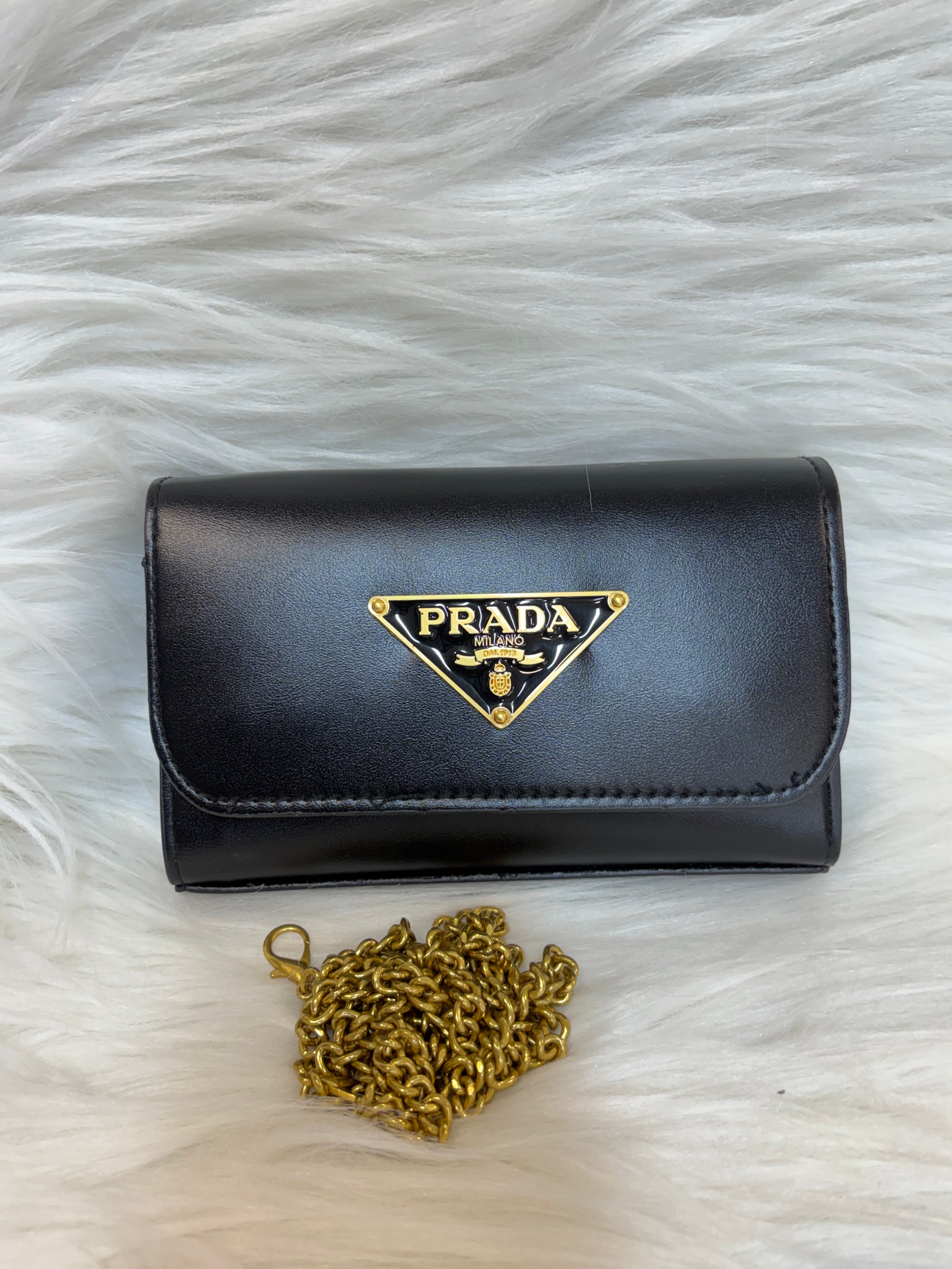 PRADA PREMIUM WAIST SLING BAG TBS-B8 BLACK