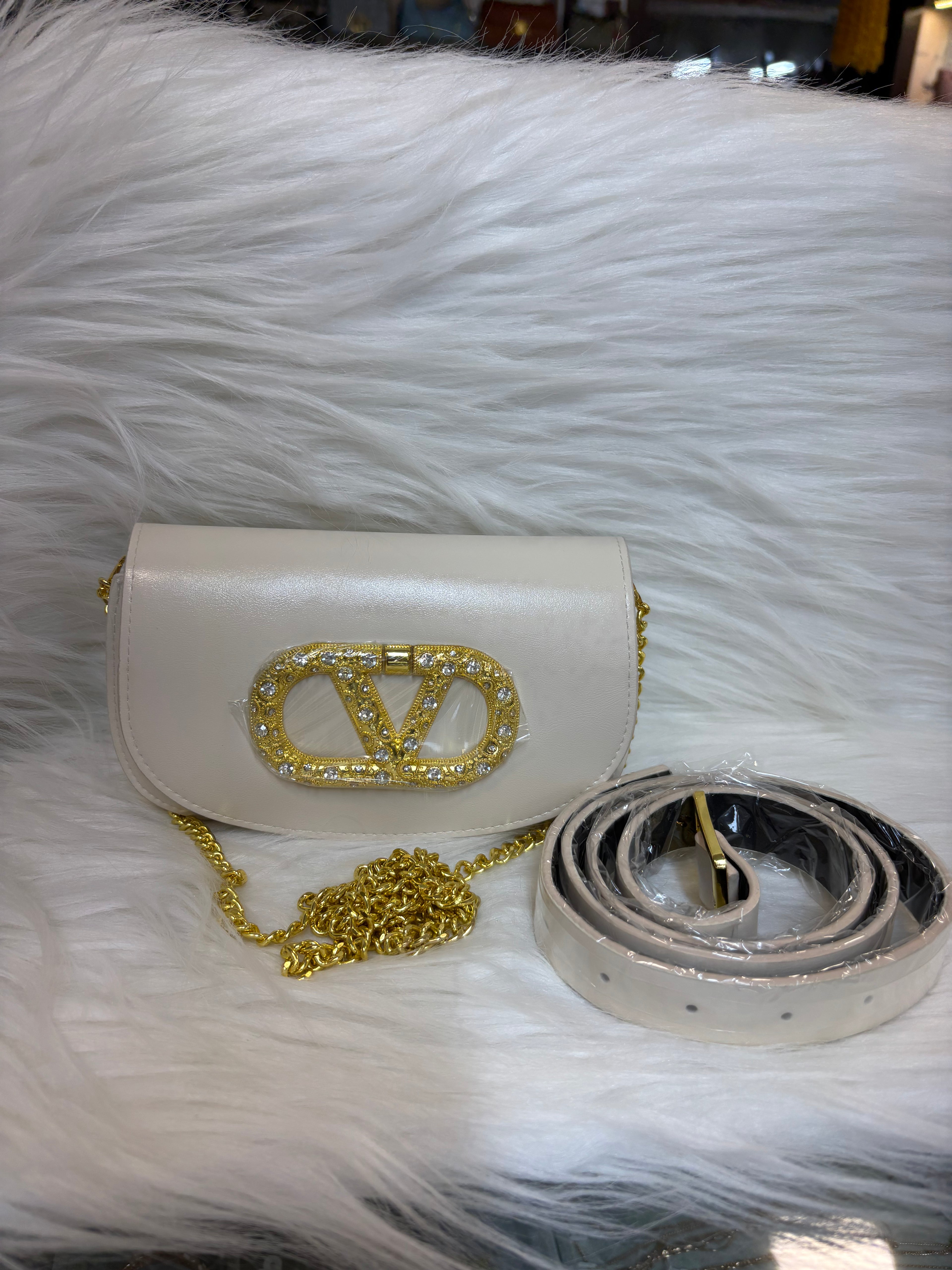 VALENTINO PREMIUM WAIST SLING BAG TBS-B13 WHITE