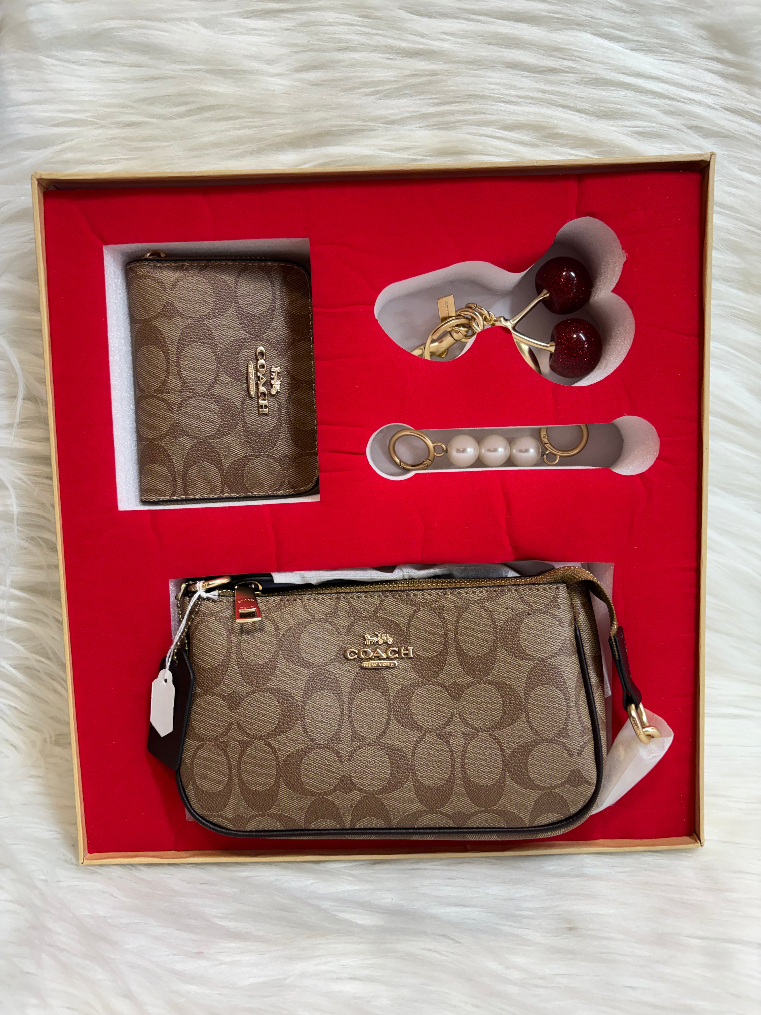 COACH PREMIUM COMBO KIT SLING BAG TBS-CB1 APRICOT