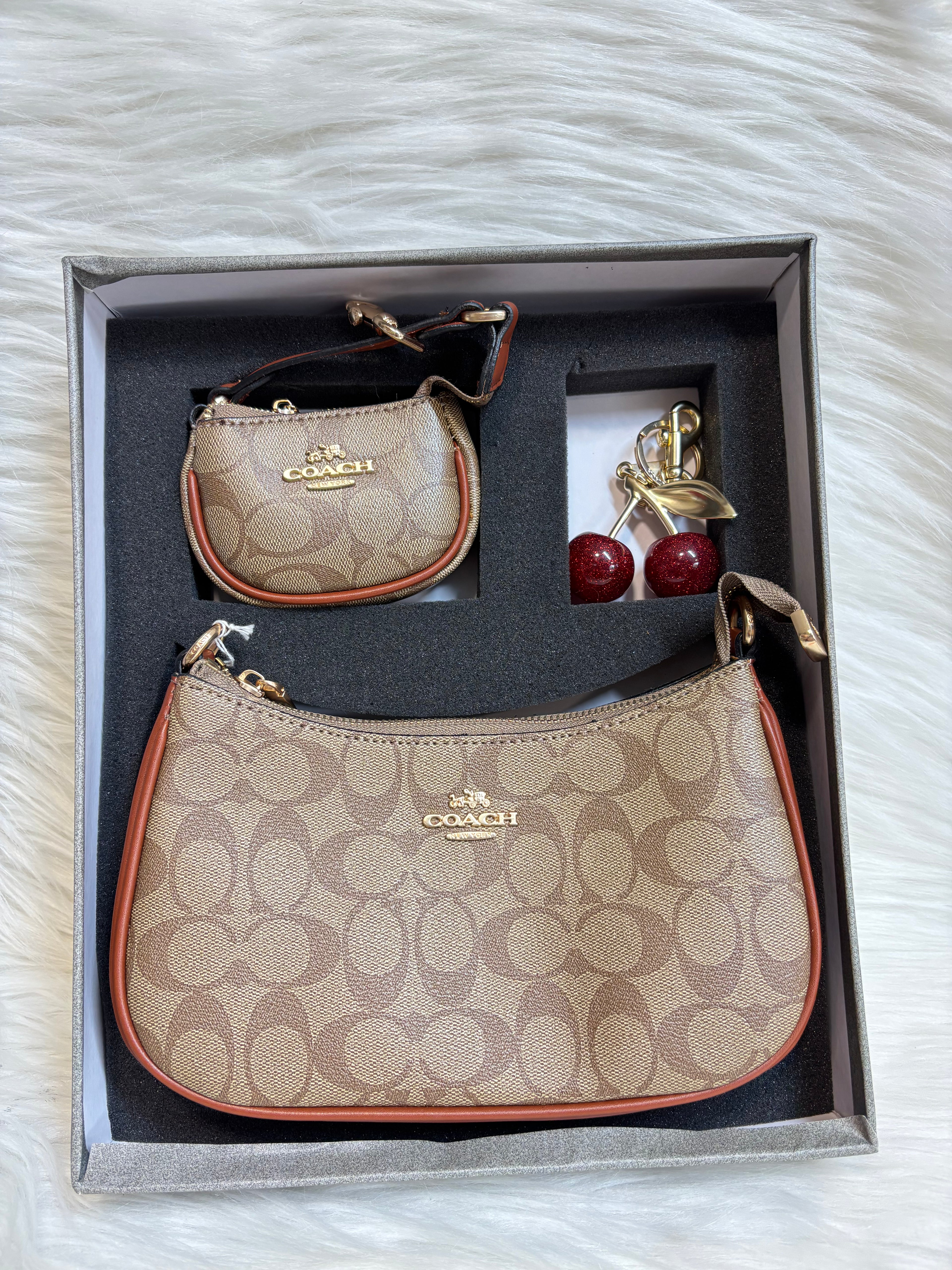 COACH PREMIUM COMBO KIT SLING BAG TBS-CB5 APRICOT