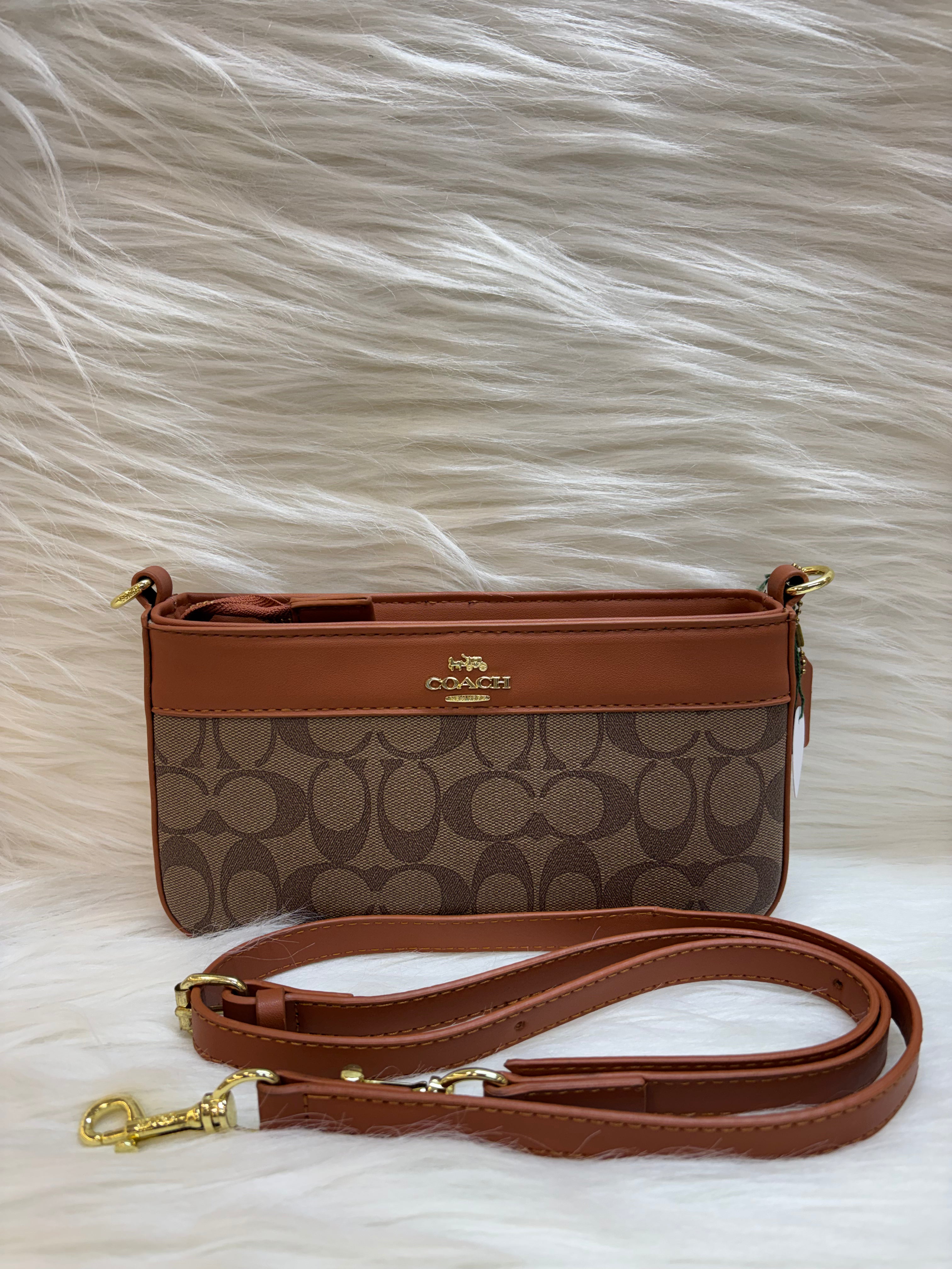 COACH PREMIUM SLING BAG TBS-B000454 TAN