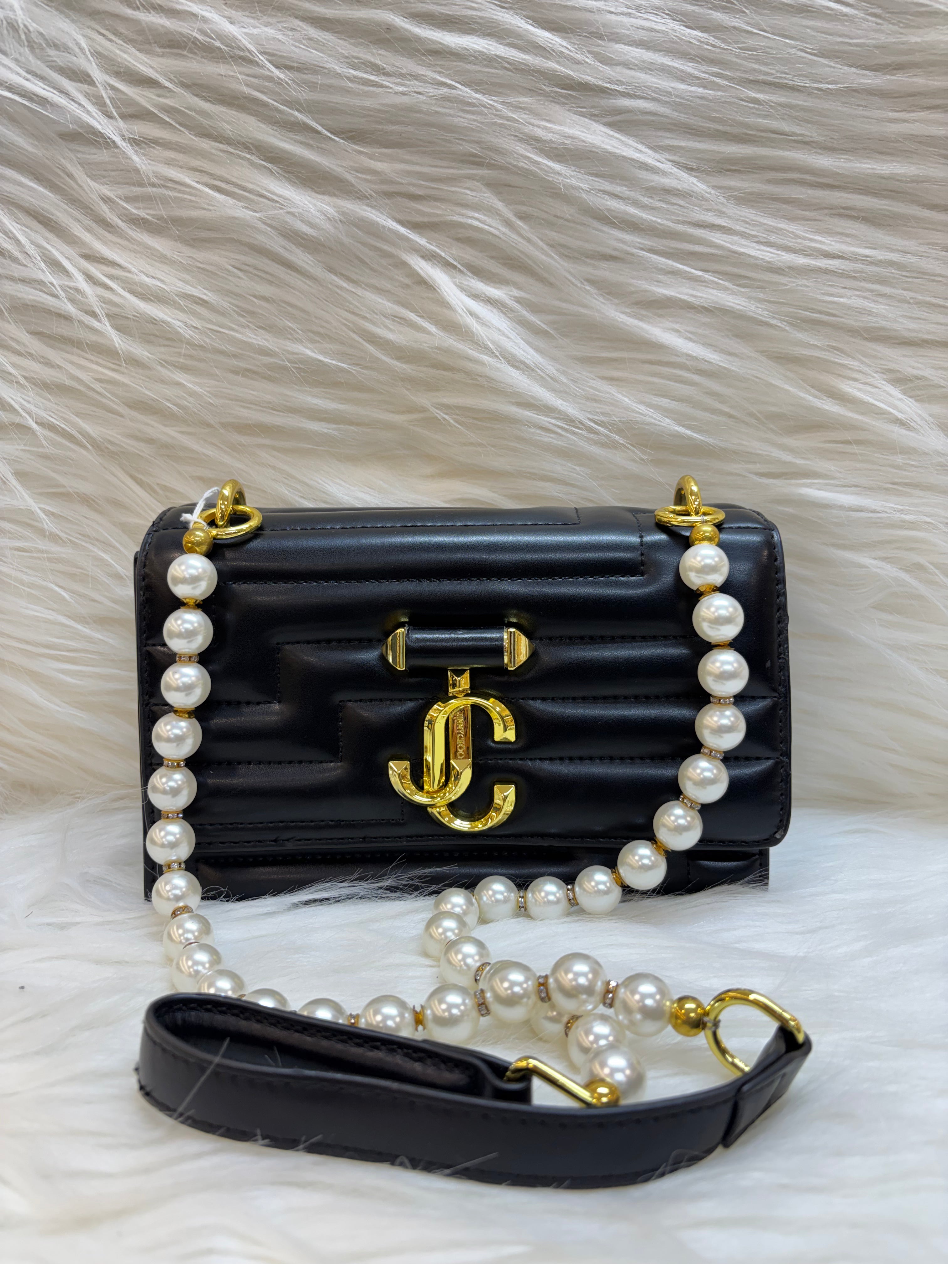 JIMMY CHOO PREMIUM SLING BAG TBS-B000469 BLACK