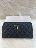PRADA LADIES LONG WALLET TBS-B-83-BLACK