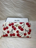 COACH LADIES LONG WALLET TBS-B-89-WHITE-WITH-CHERRYRED