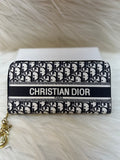 CHRISTAN DIOR LADIES LONG  WALLET TBS-B-91-BLACK-WHITE