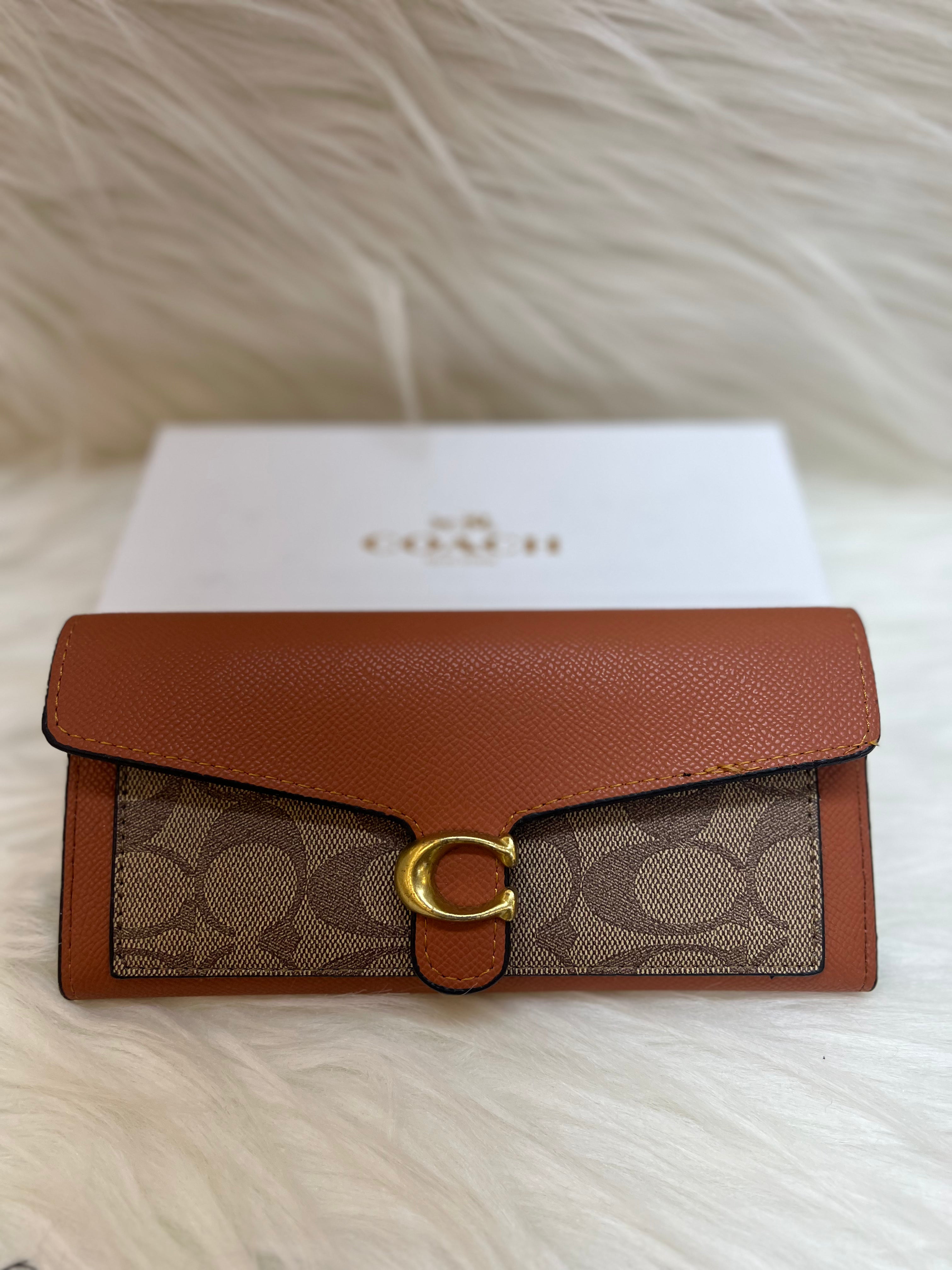 COACH TABBY LADIES FLAP WALLET TBS-B-93-TAN-APRICOT