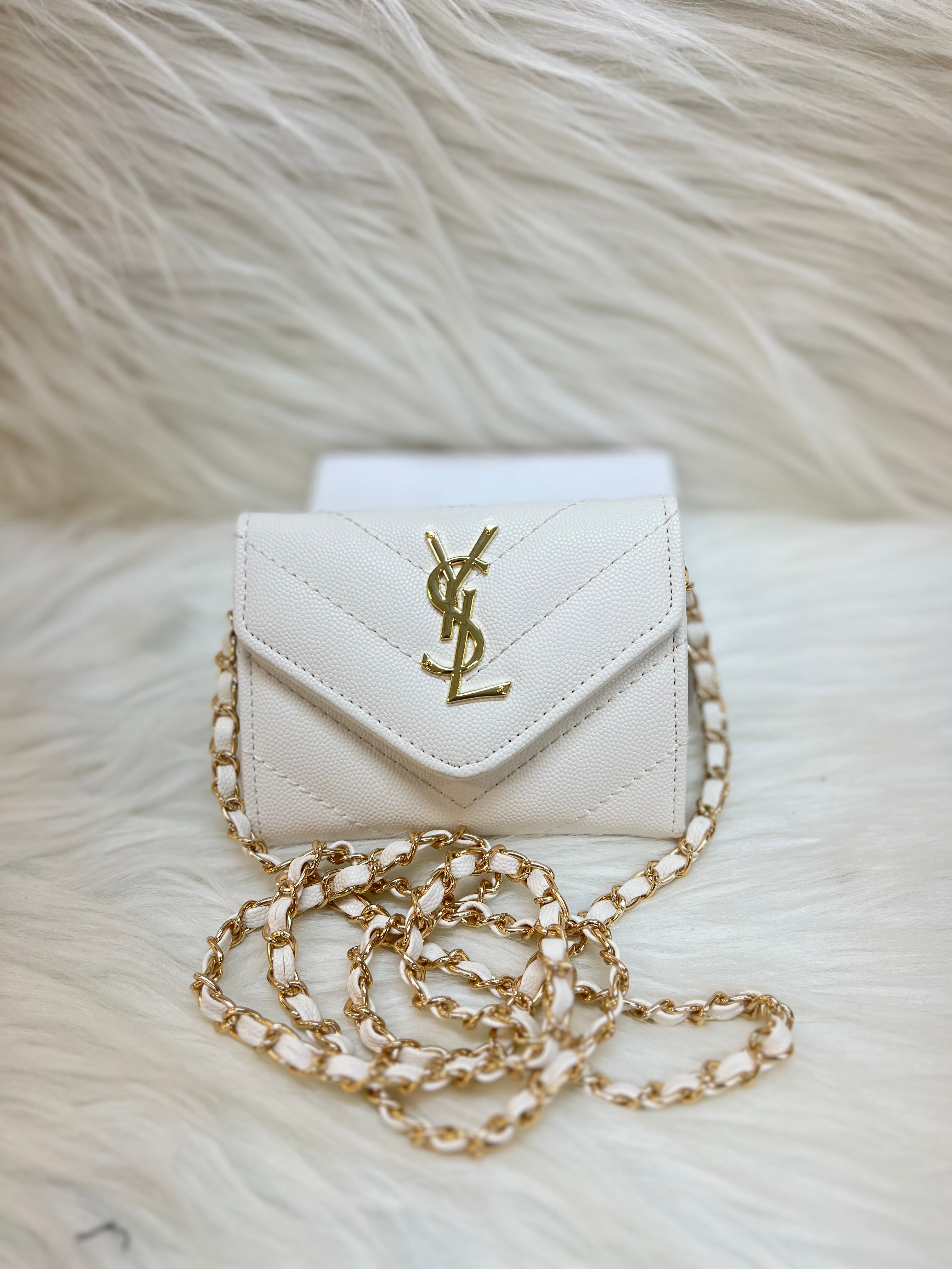 YSL LADIES SMALL SLING WALLET TBS-B-80-WHITE