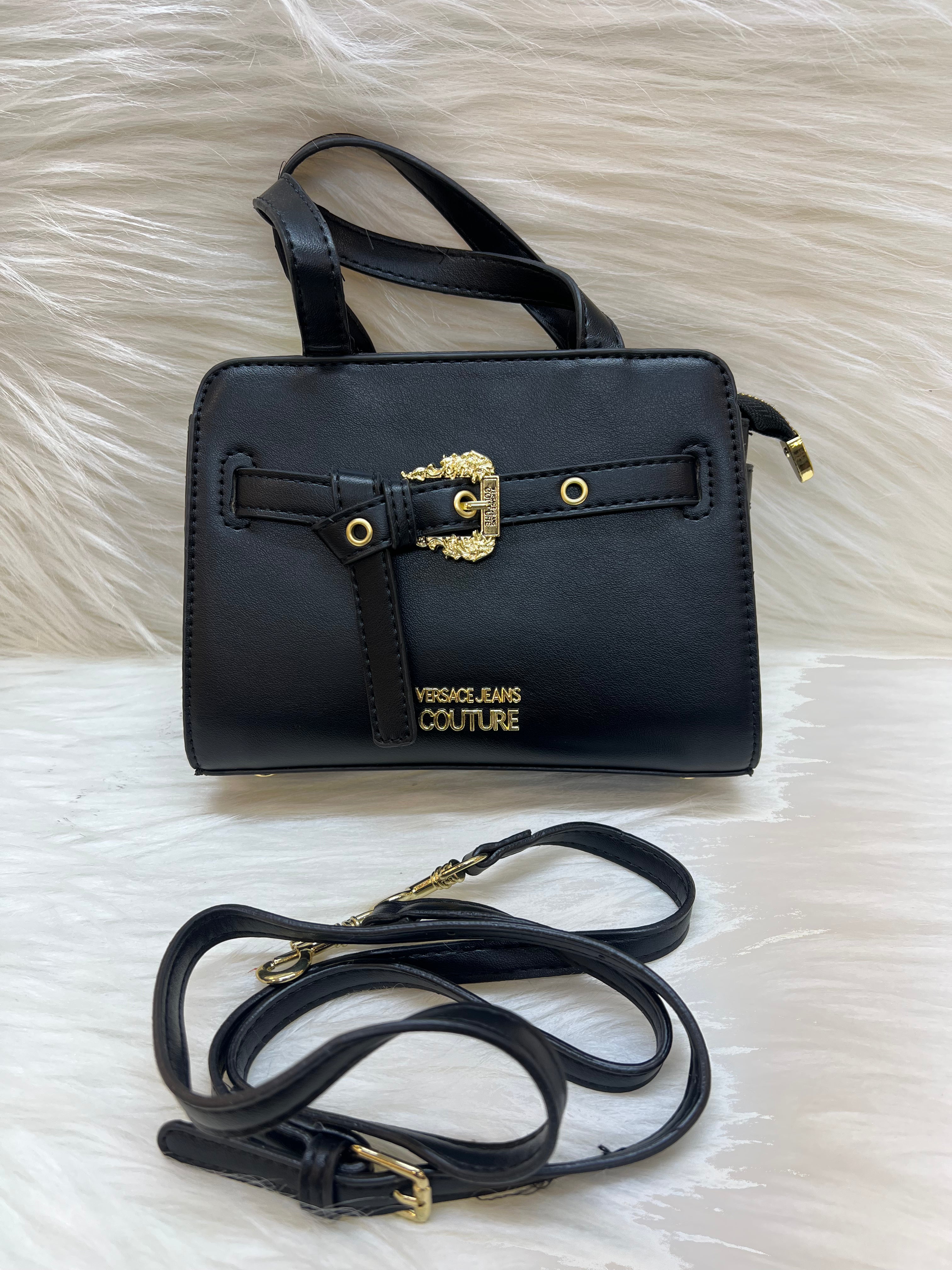 VERSACE PREMIUM HAND BAG TBS-B000338- BLACK