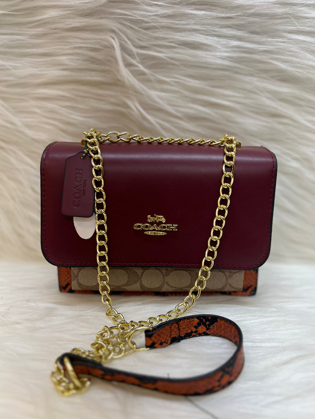 COACH PREMIUM SHOULDER BAG TBS-B000442-MEHROON