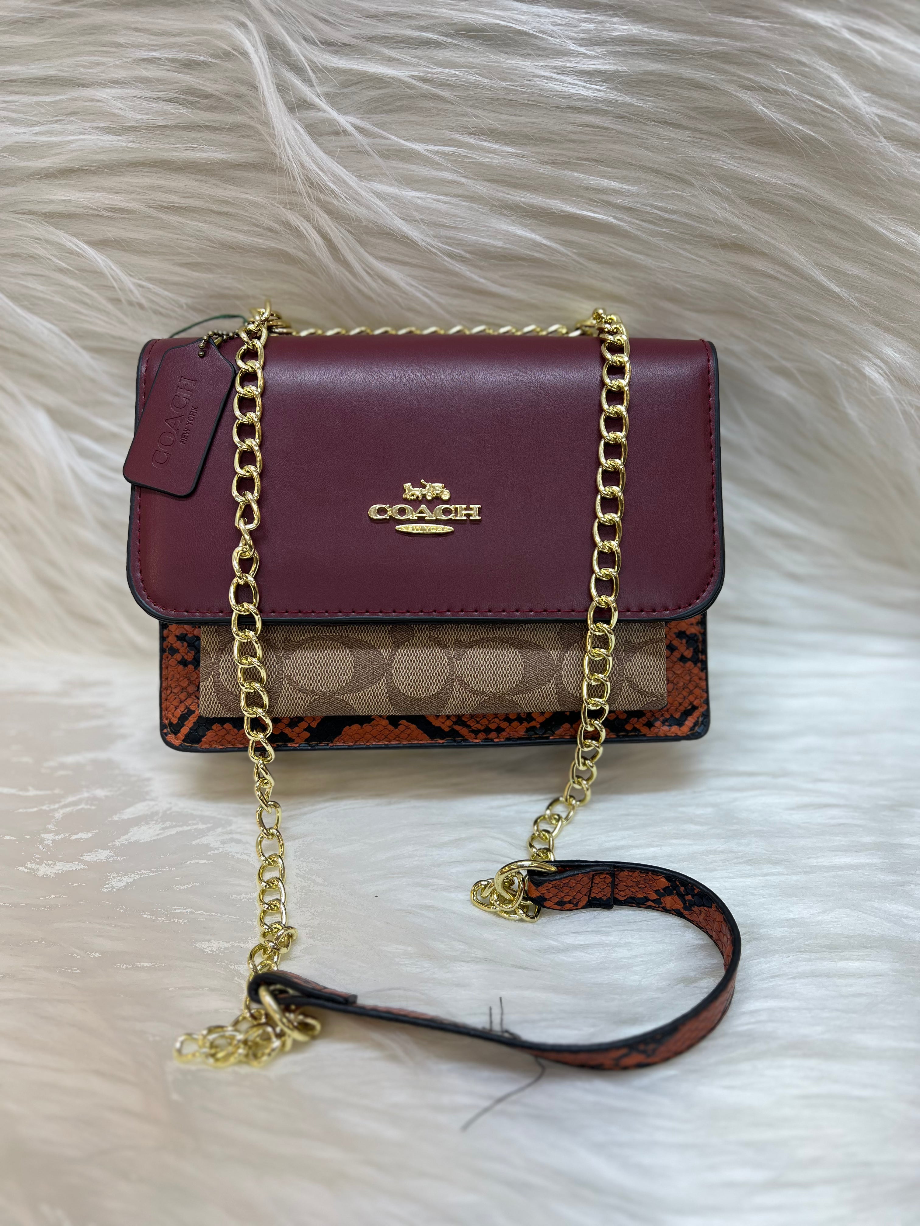 COACH PREMIUM SHOULDER BAG TBS-B000442-MEHROON