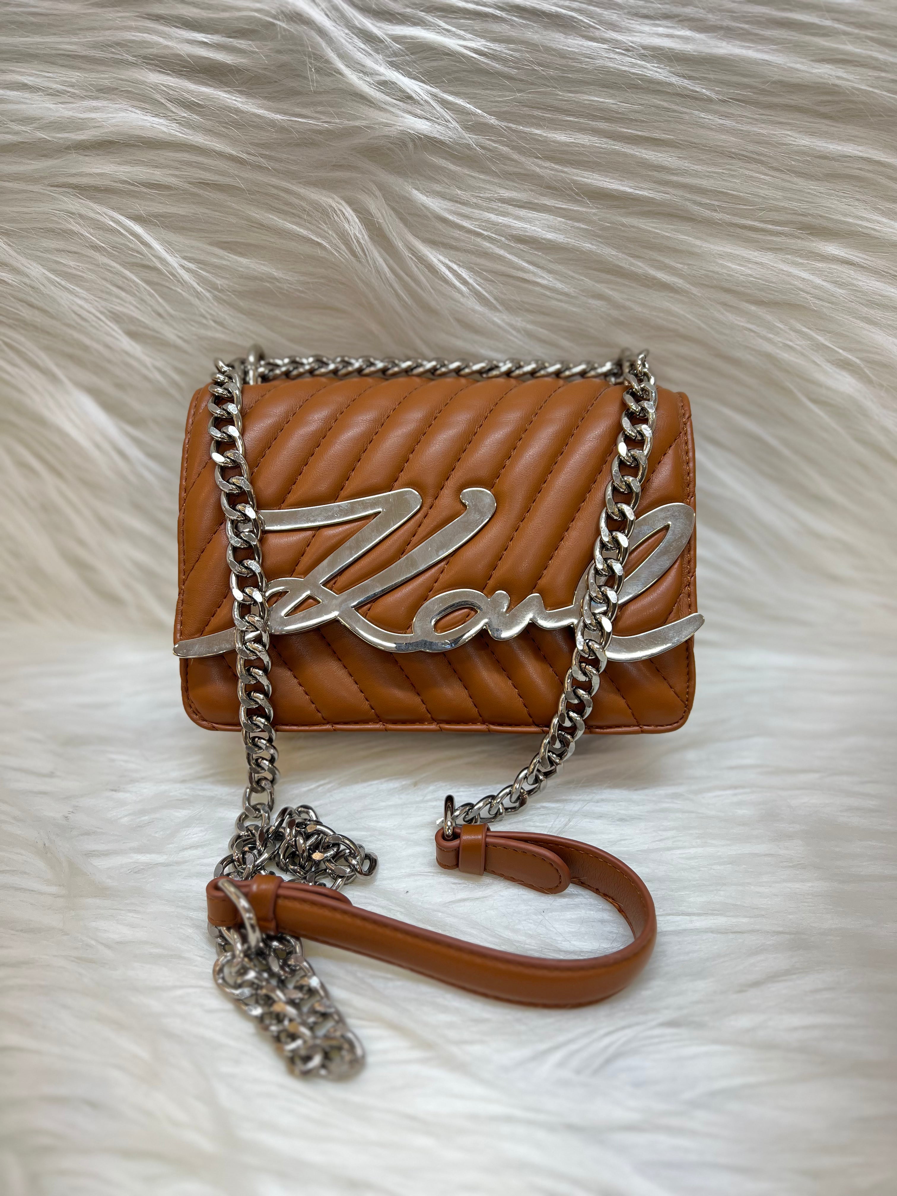 KARL LAGERFELD SUPER PREMIUM SLING BAG TBS-B000444-TAN