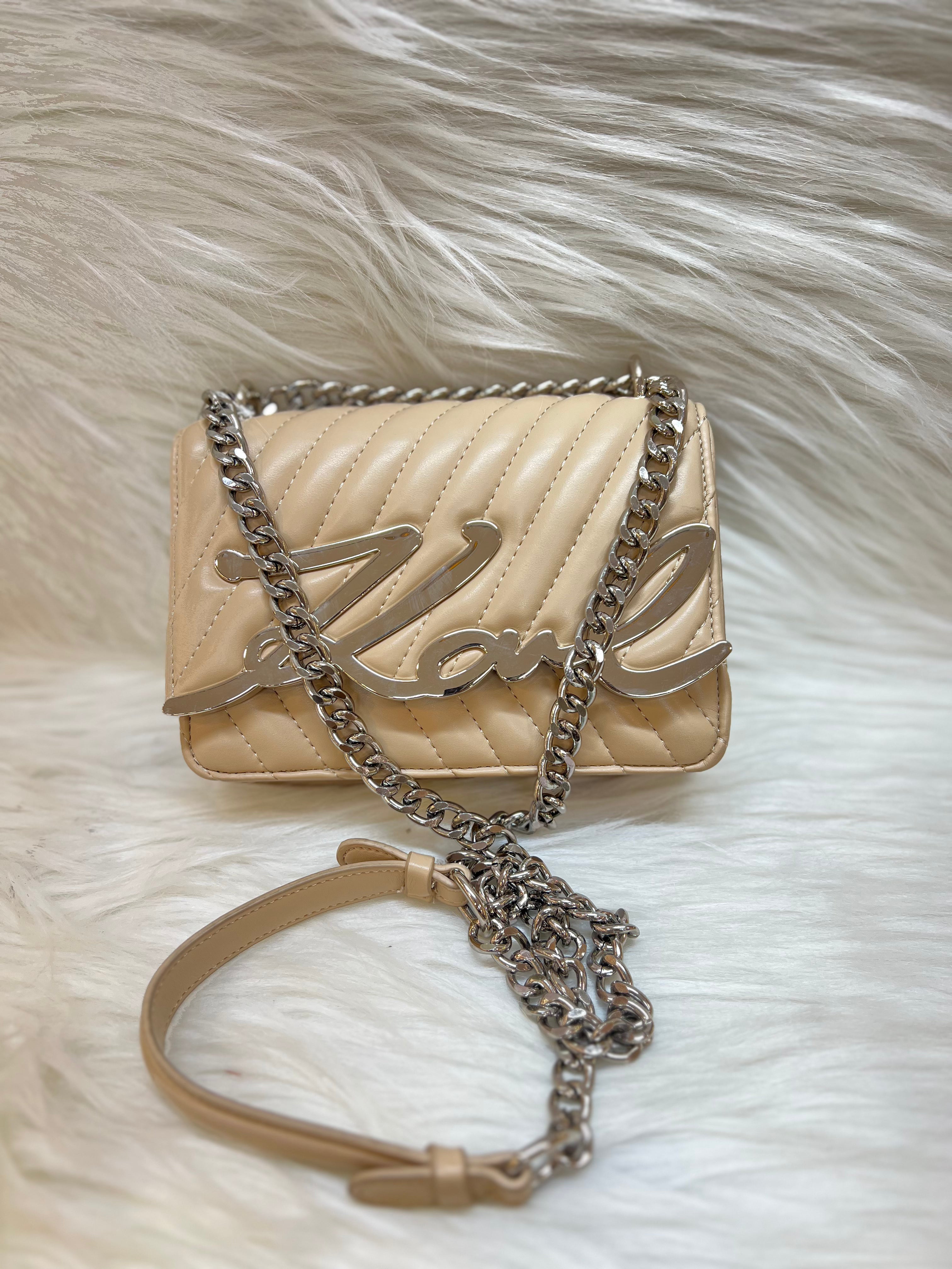 KARL LAGERFELD SUPER PREMIUM SLING BAG TBS-B000445-BEIGE