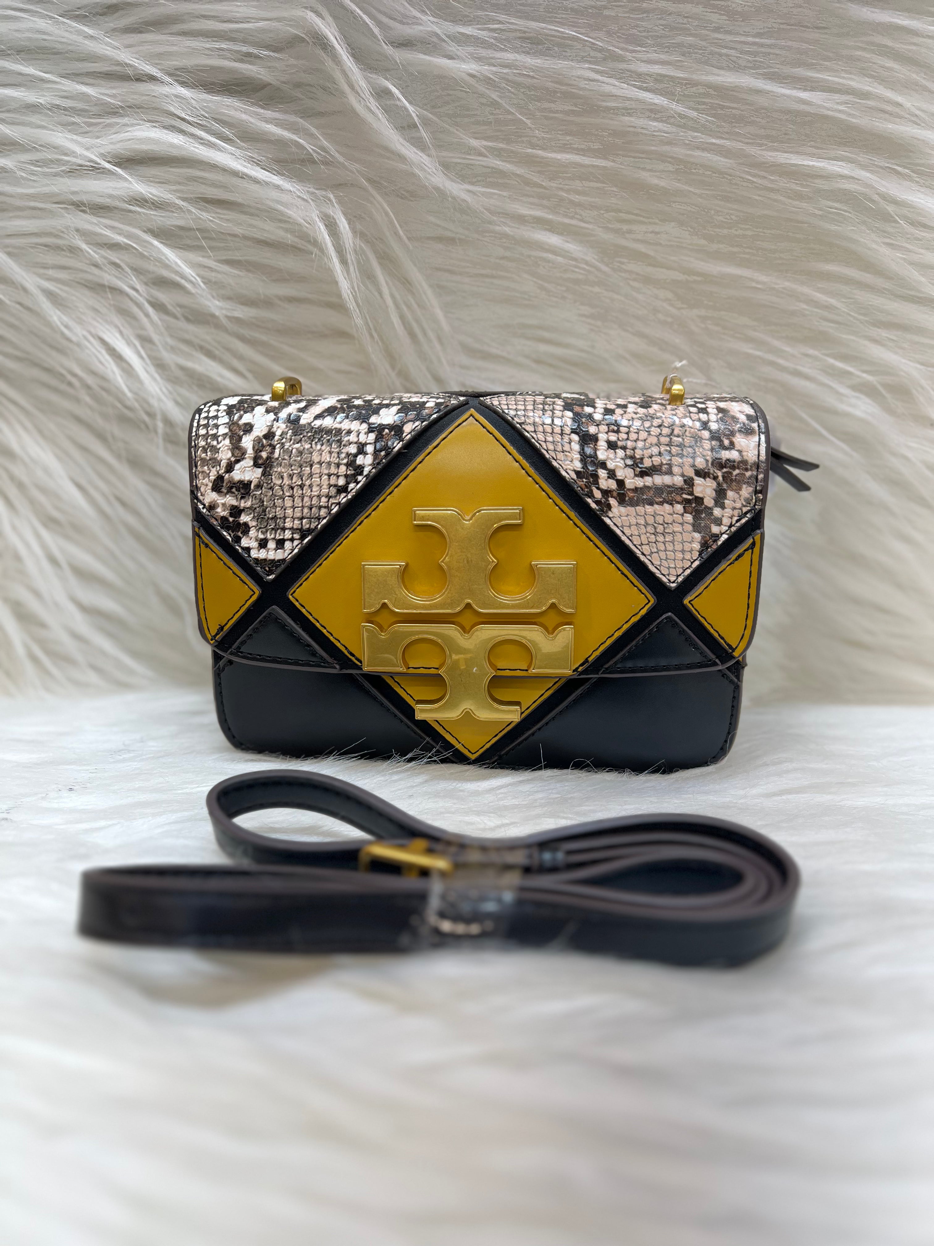 TORY BURCH SUPER PREMIUM SLING BAG TBS-B000450-BLACK-YELLOW
