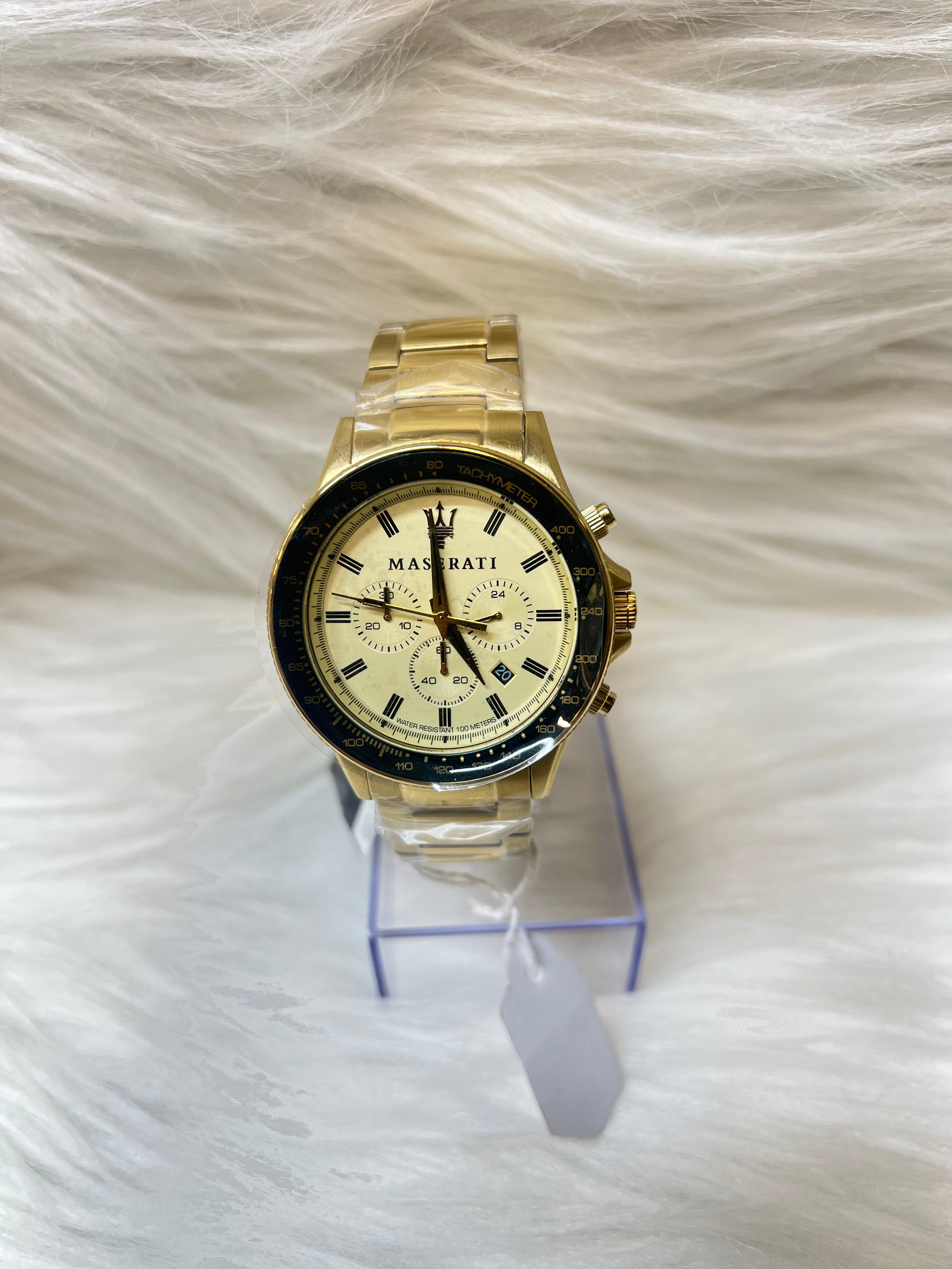 MASERATI MEN'S PREMIUM WATCH TBS-W56 GOLDEN