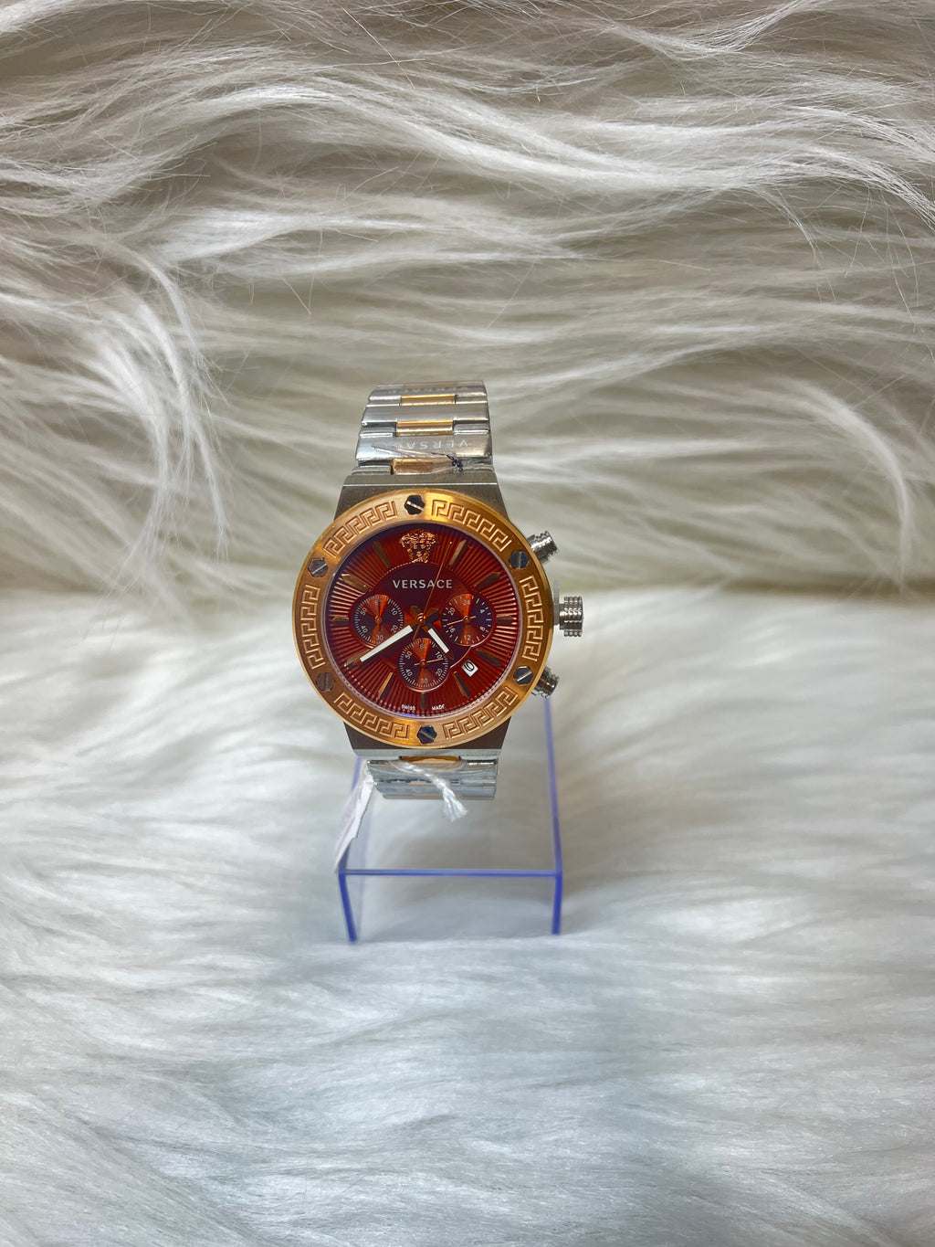 VERSACE MEN'S PREMIUM WATCH TBS -W59 DUAL TONE CHAIN