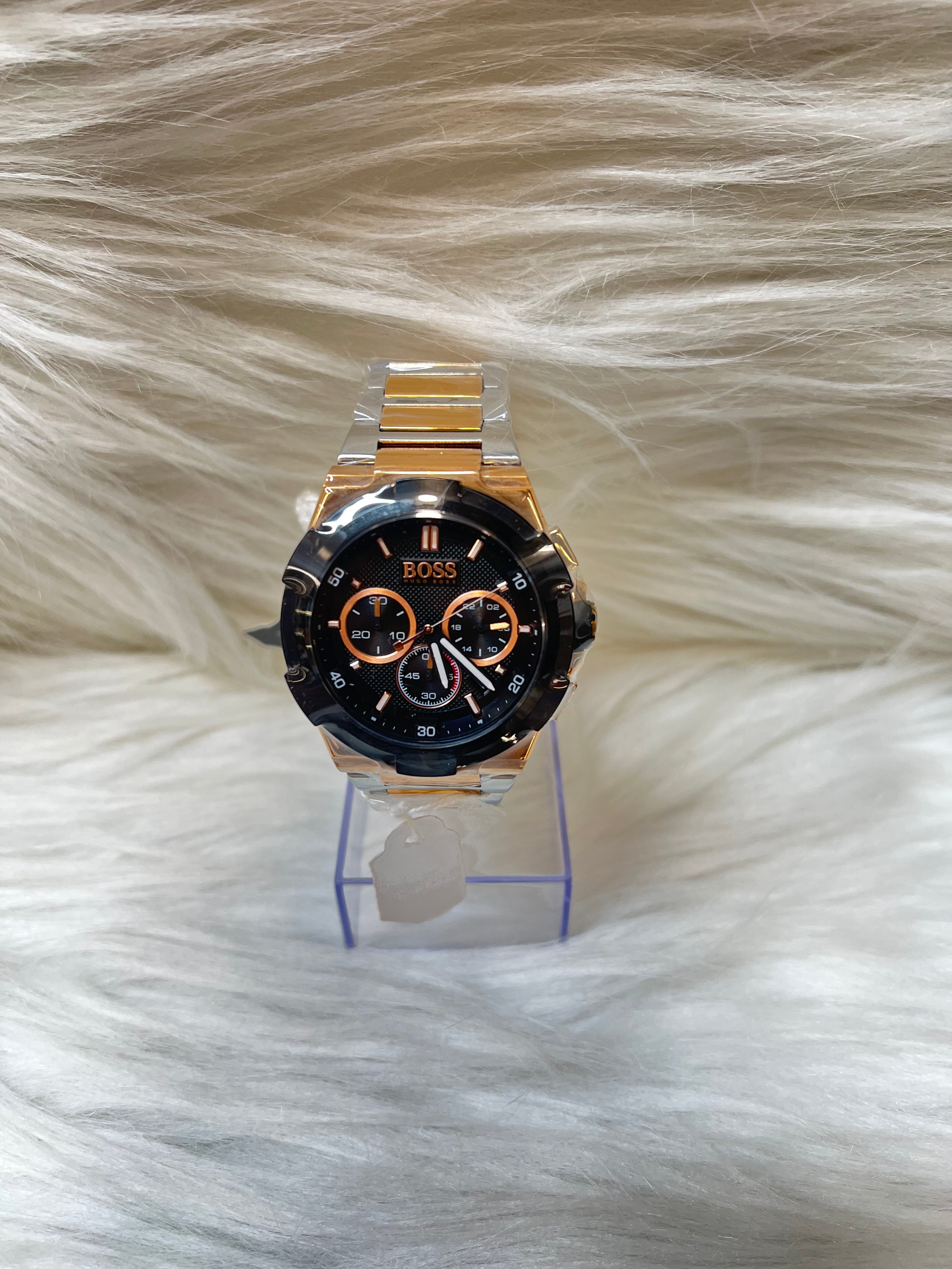 BOSS MEN'S PREMIUM WATCH TBS-W73 DUAL CHAIN