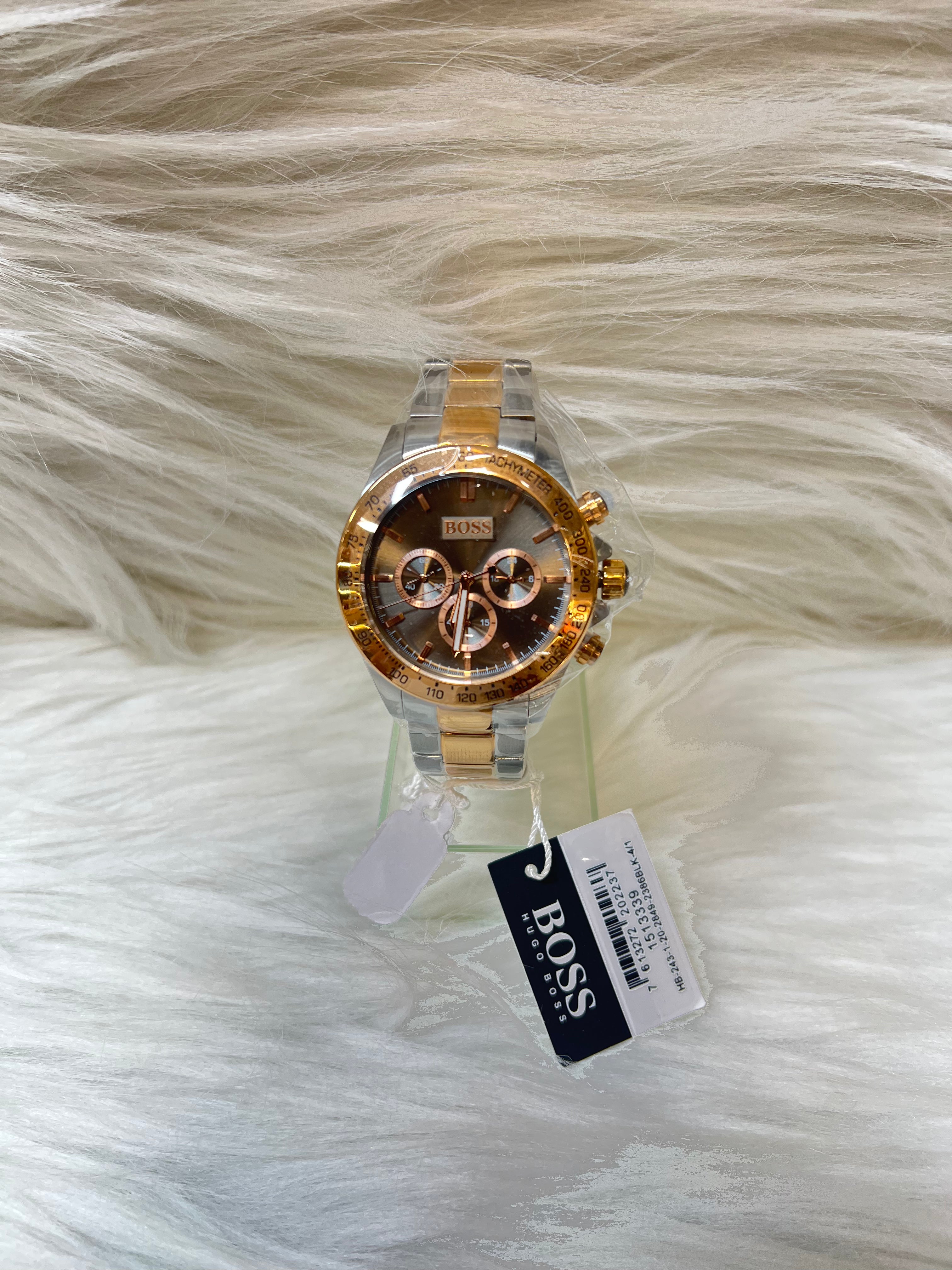 BOSS MEN'S PREMIUM WATCH TBS-W71 DUAL CHAIN