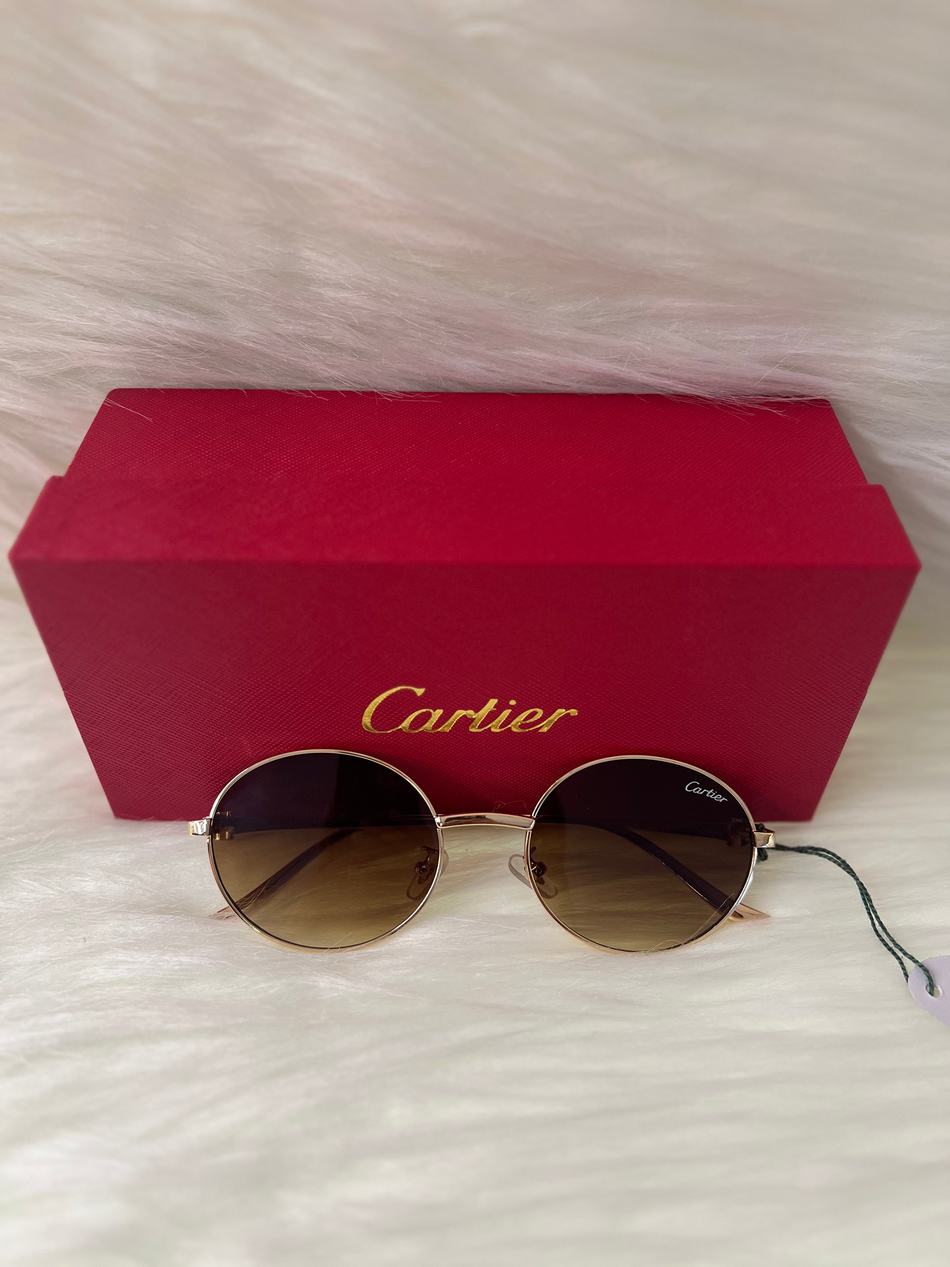 CARTIER SHADE/SUNGLASSES TBS-E16 BROWN