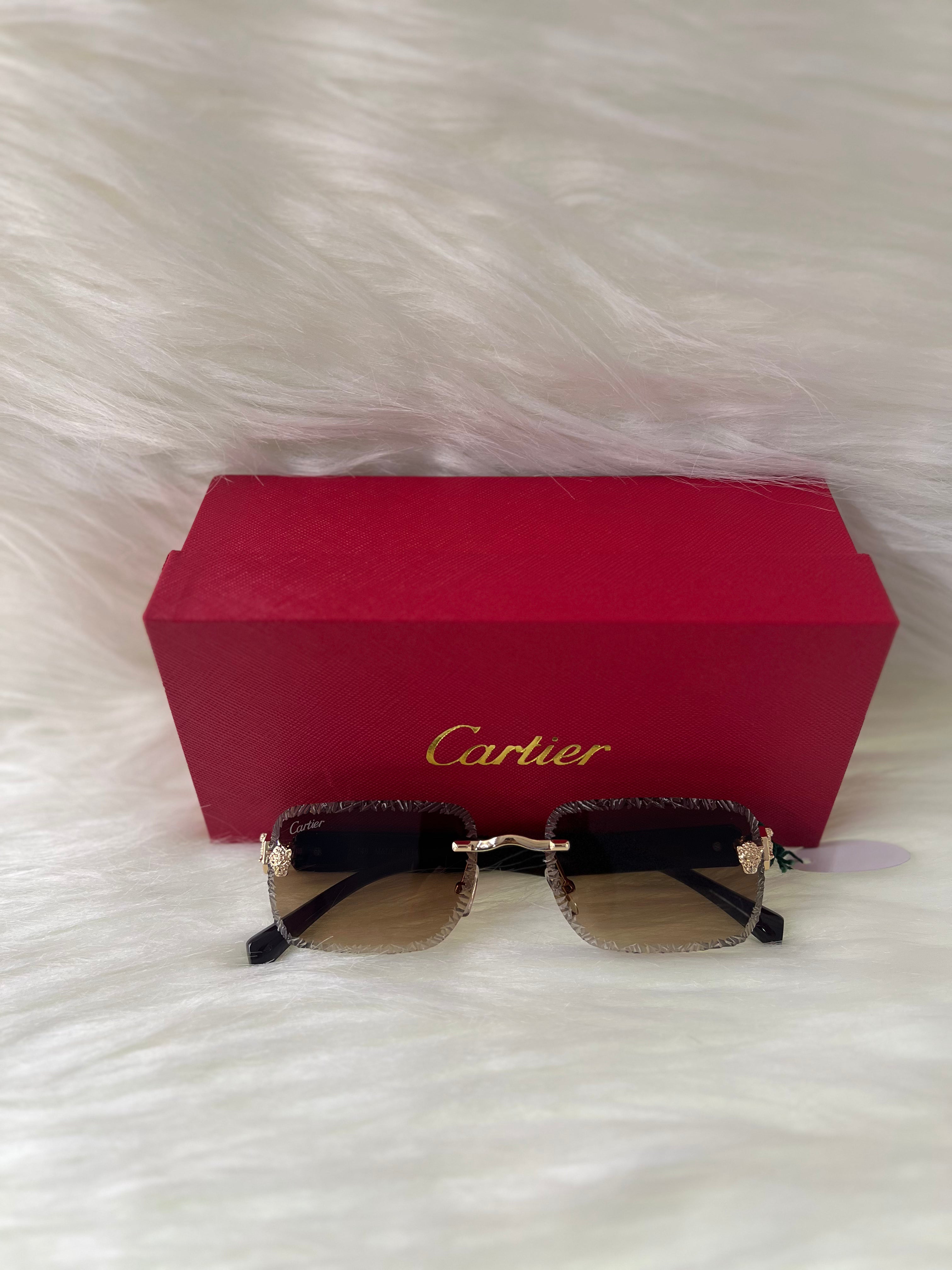 CARTIER SHADE/SUNGLASSES TBS-E13  BROWN