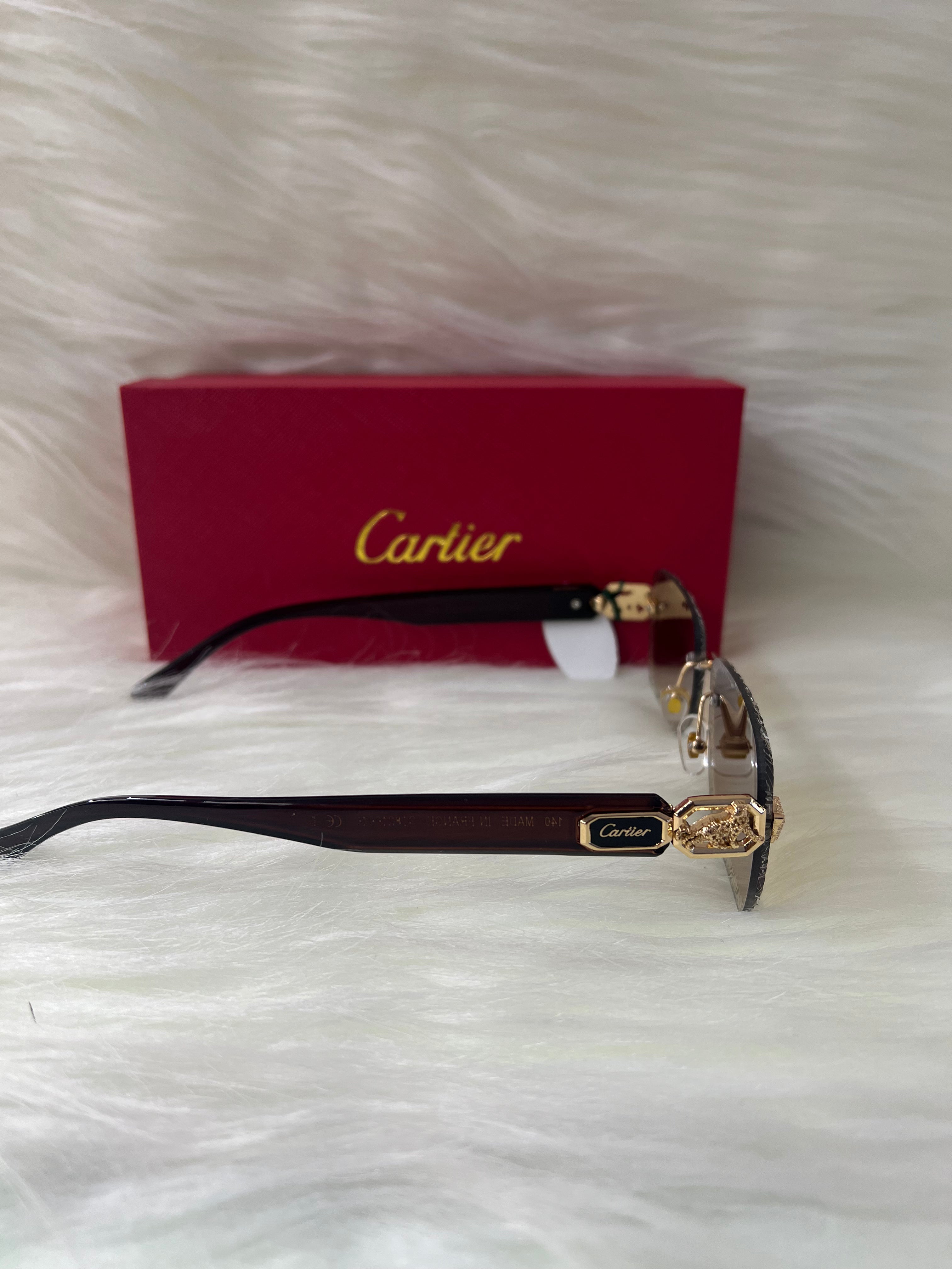 CARTIER SHADE/SUNGLASSES TBS-E13  BROWN