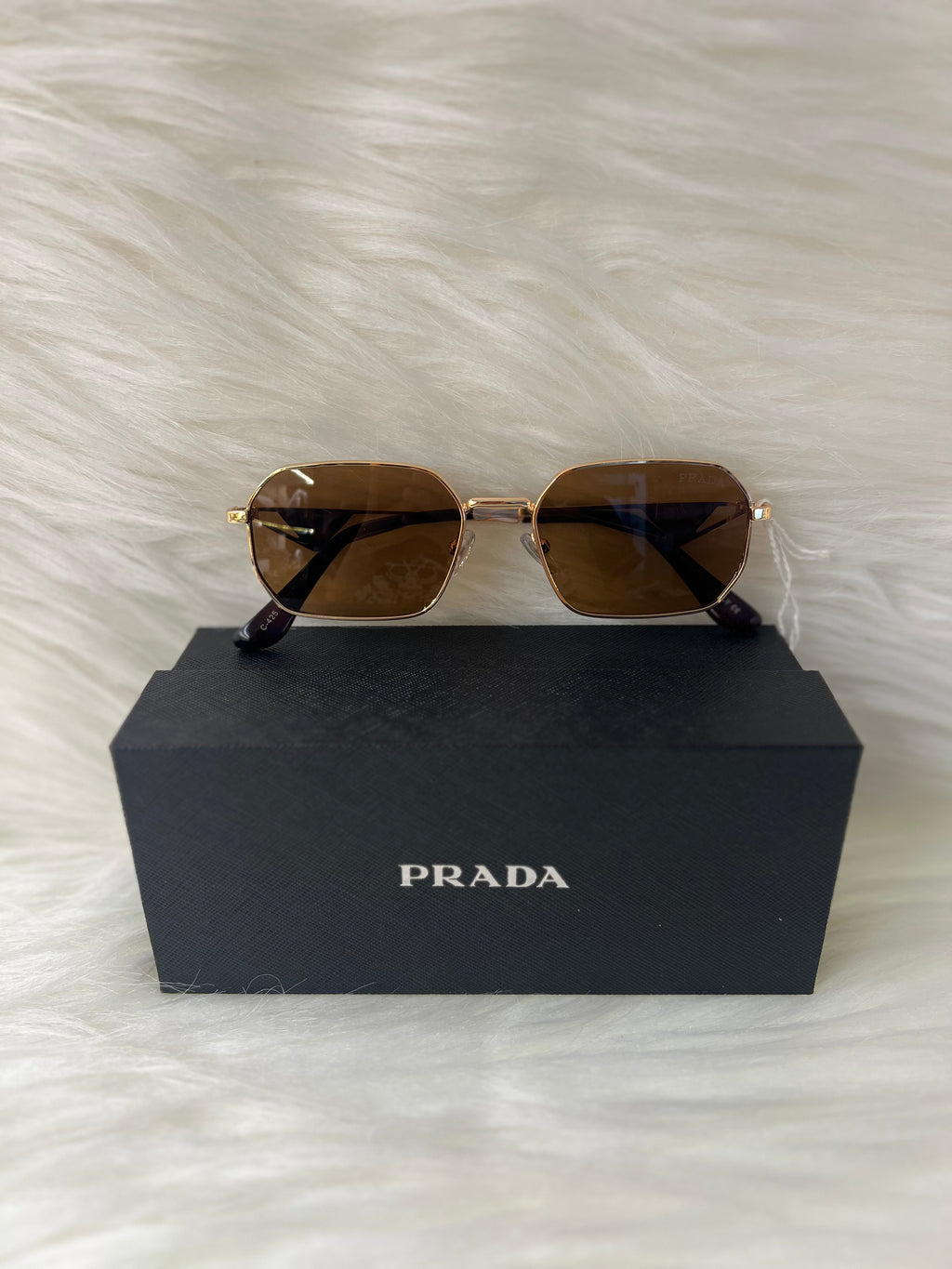 PRADA SHADE/SUNGLASSES TBS-E12 BROWN
