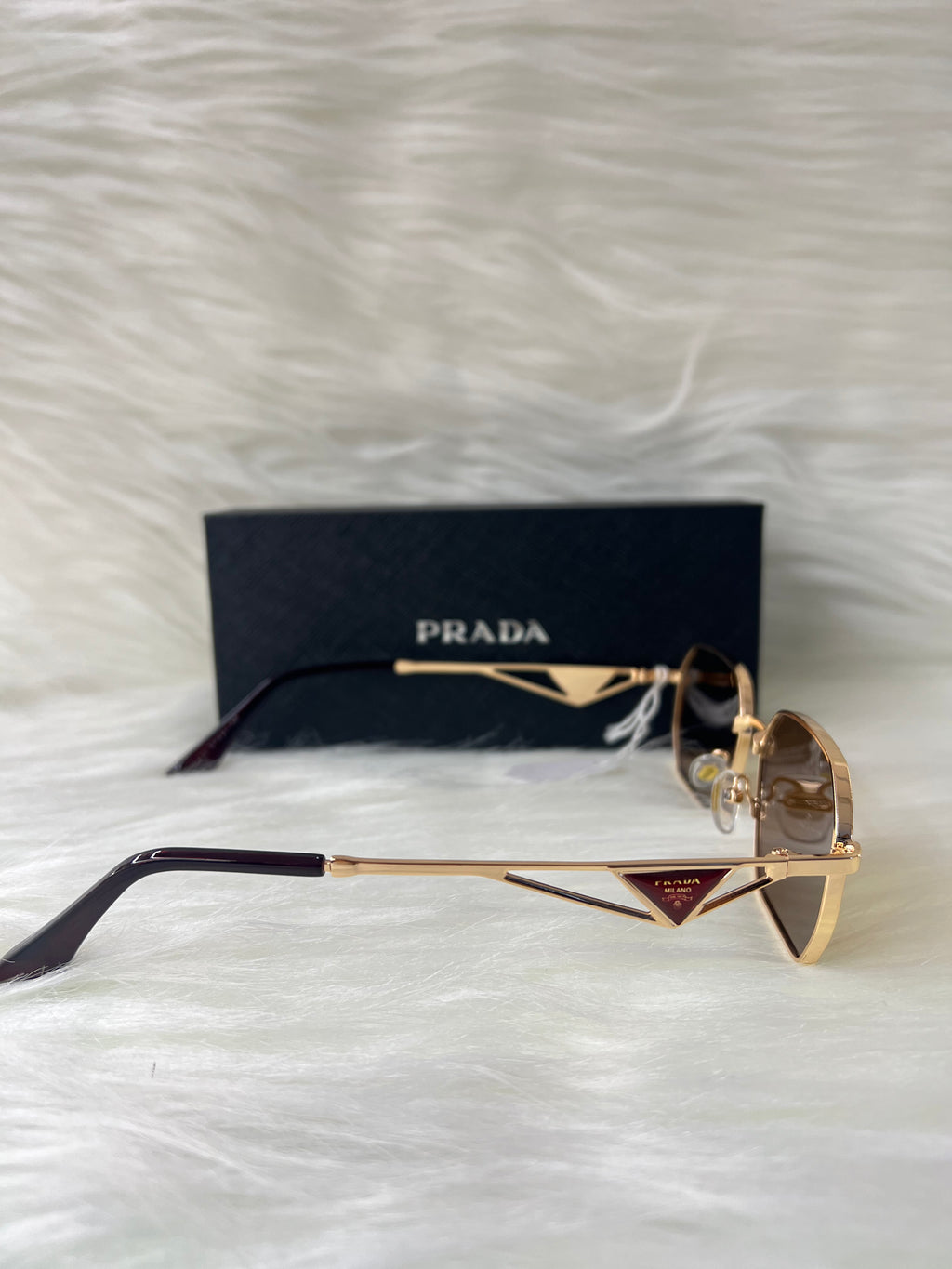 PRADA SHADE/SUNGLASSES TBS-E12 BROWN