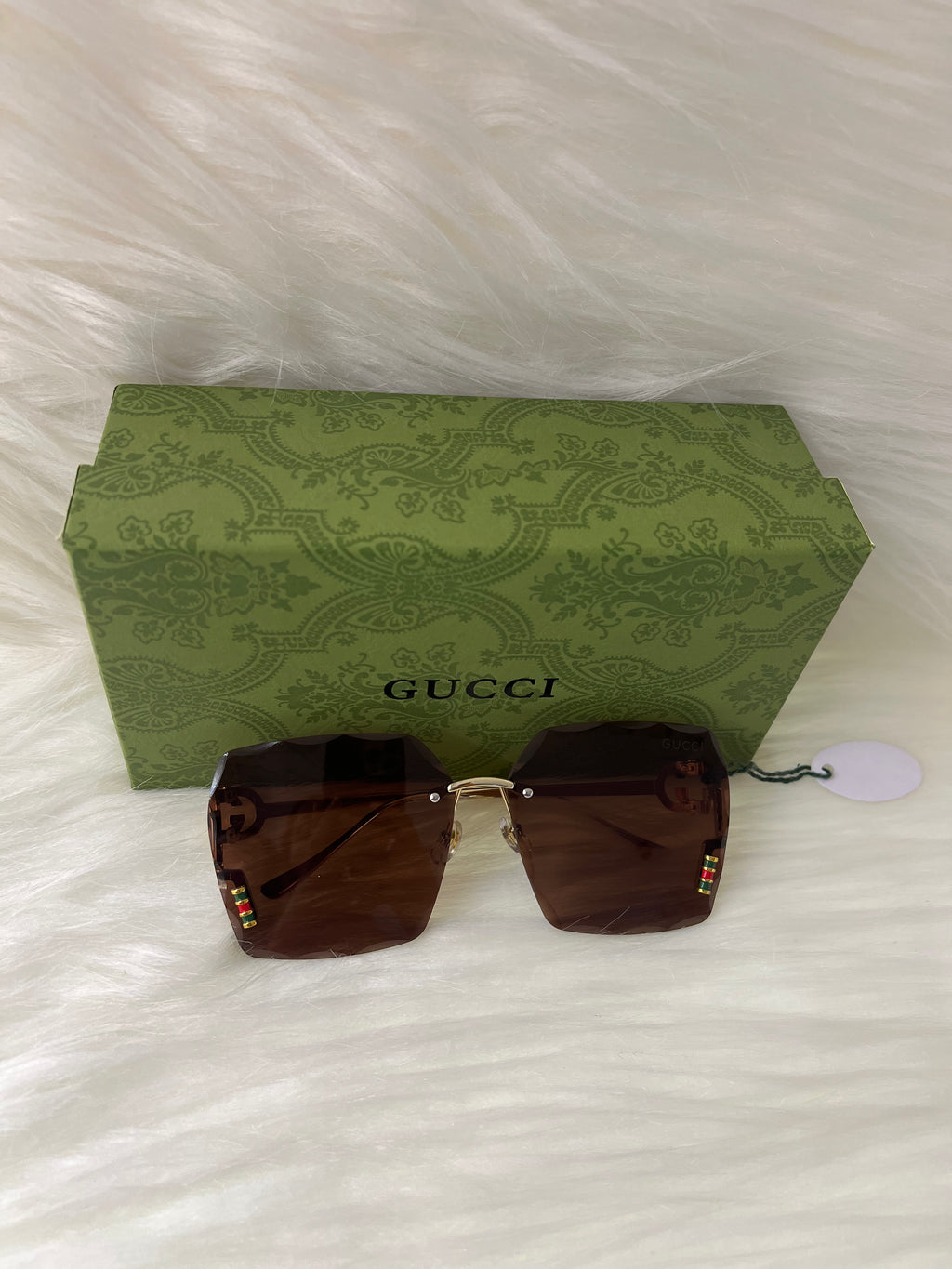 GUCCI SHADE/SUNGLASSES TBS-E10 BROWN