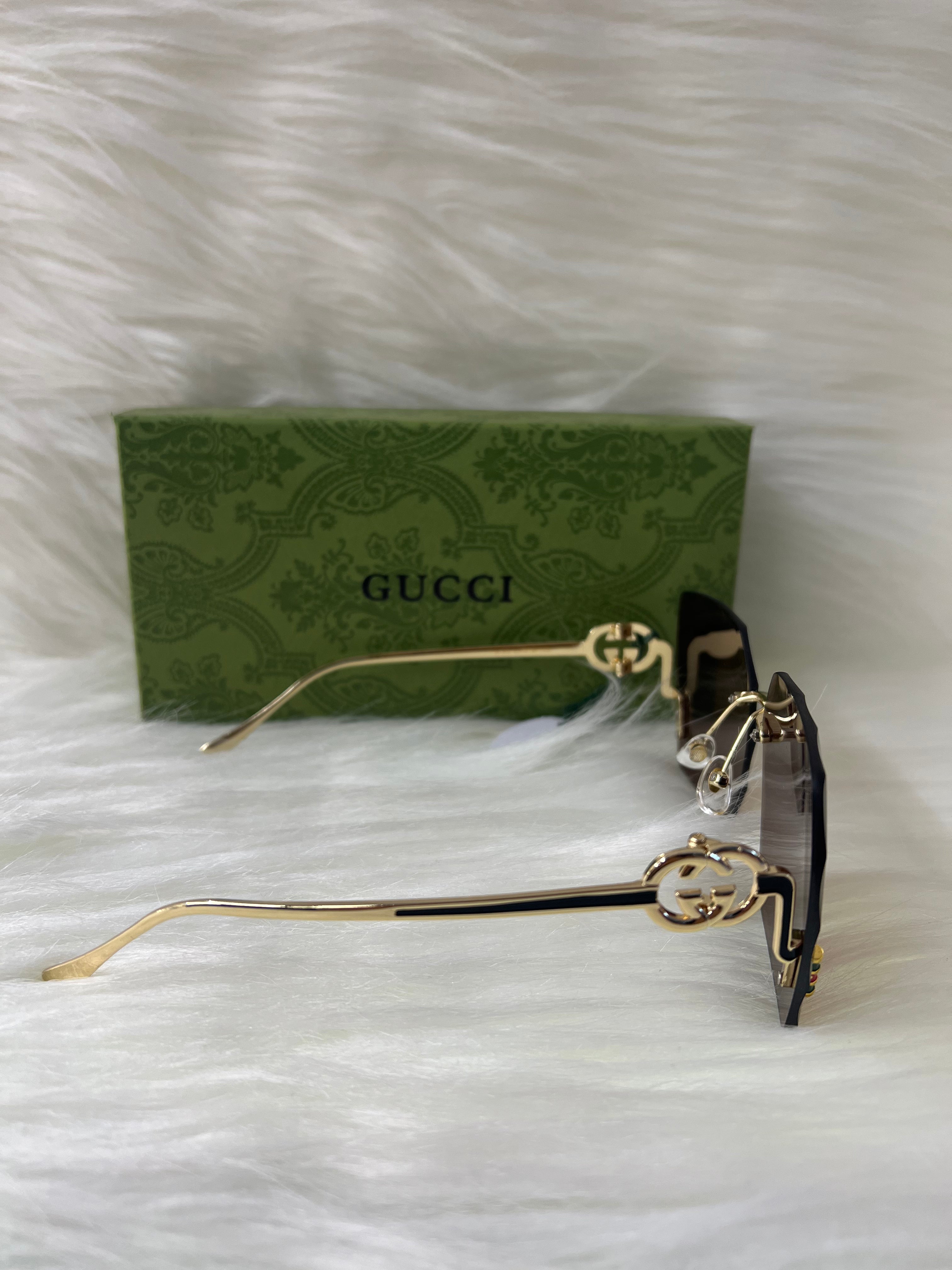 GUCCI SHADE/SUNGLASSES TBS-E10 BROWN