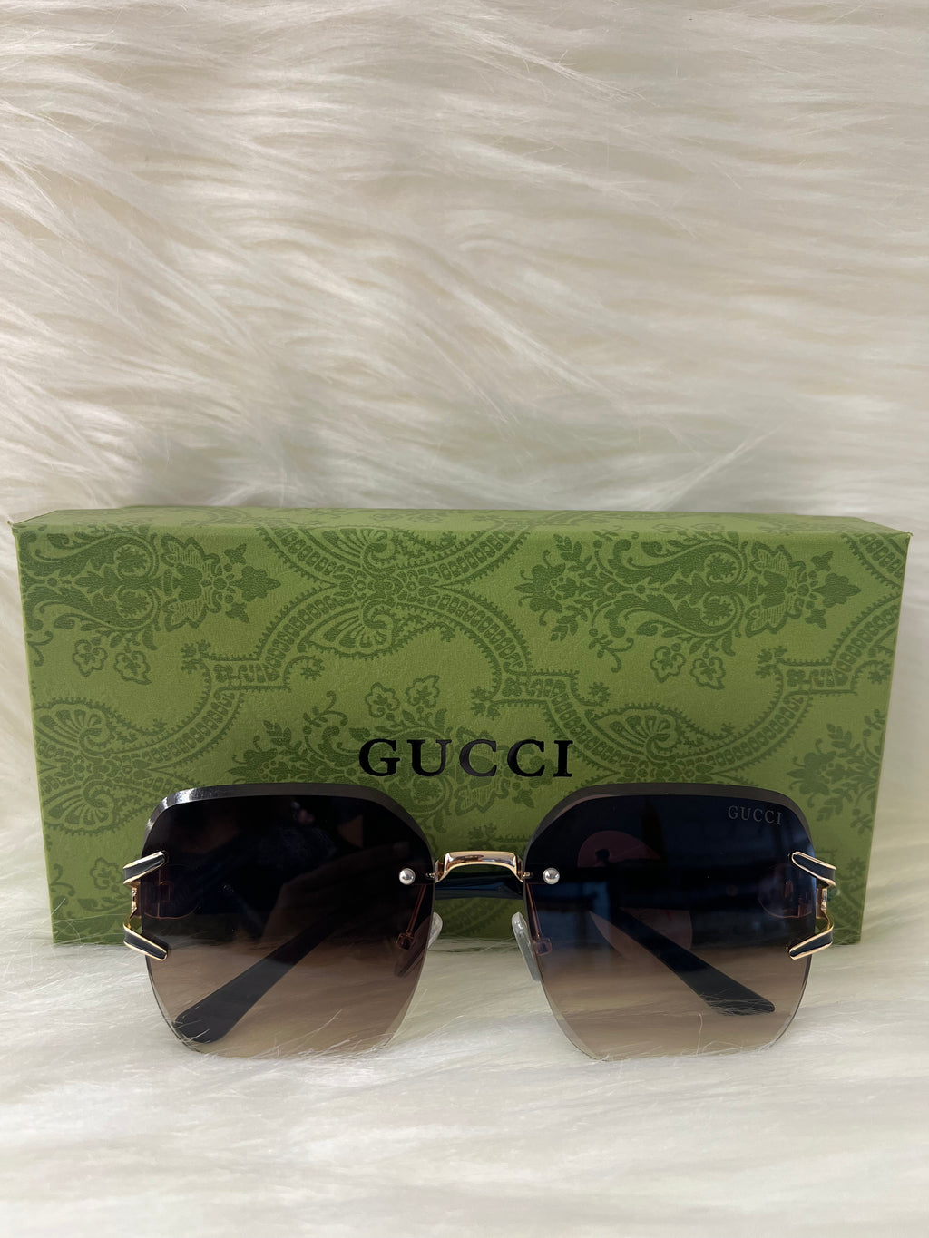 GUCCI SHADE/SUNGLASSES TBS-E9 BROWN