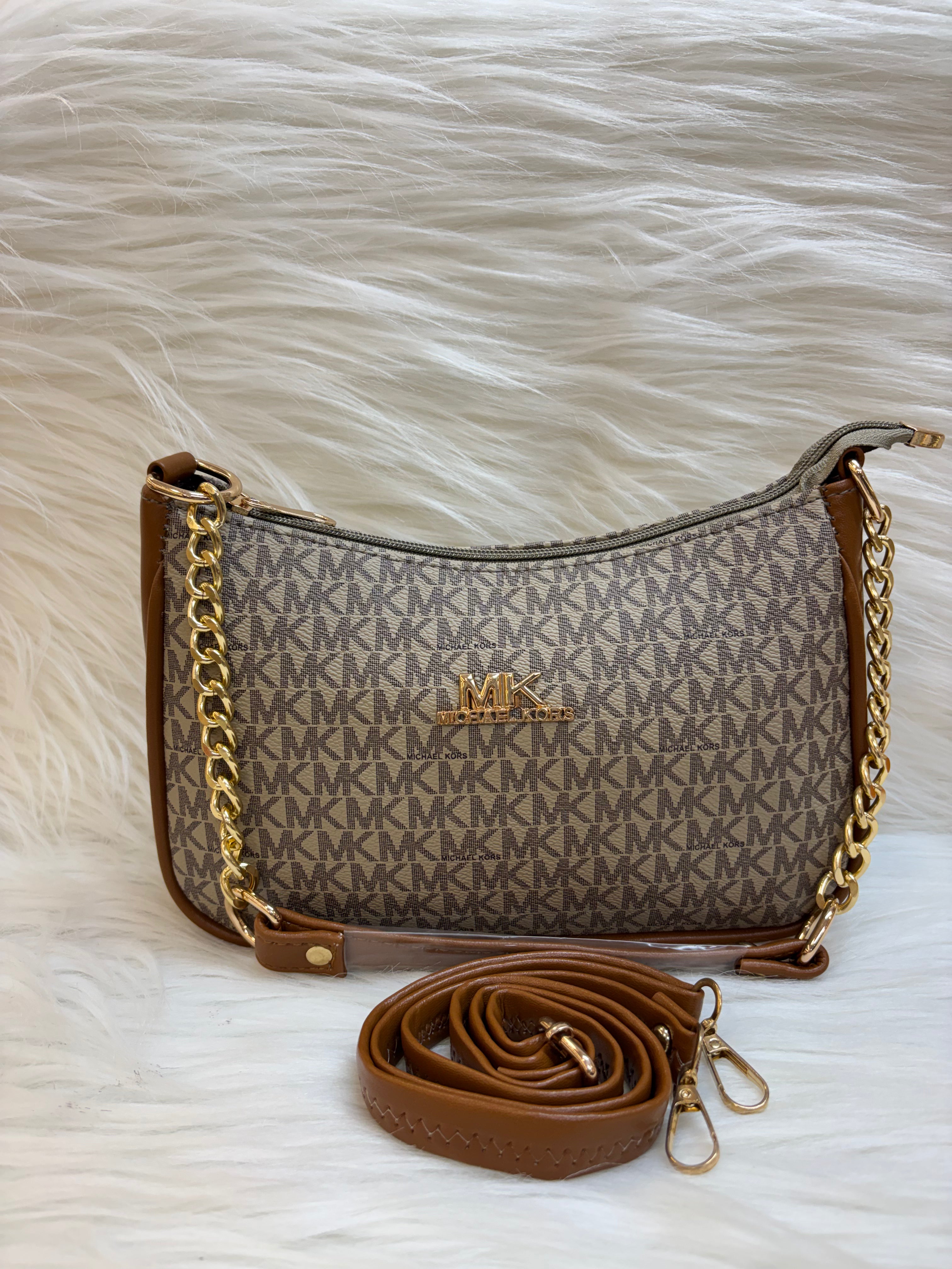 ECONMICAL SLING BAG TBS-NB-MKMOONHALFCHAINHALFLEATHER-1 (WITHOUT BOX )