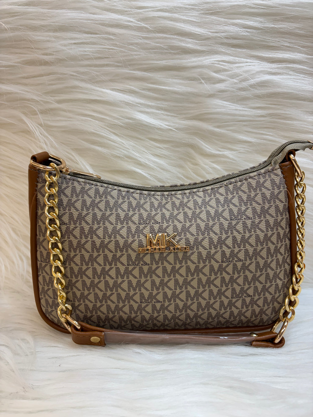 ECONMICAL SLING BAG TBS-NB-MKMOONHALFCHAINHALFLEATHER-1 (WITHOUT BOX )