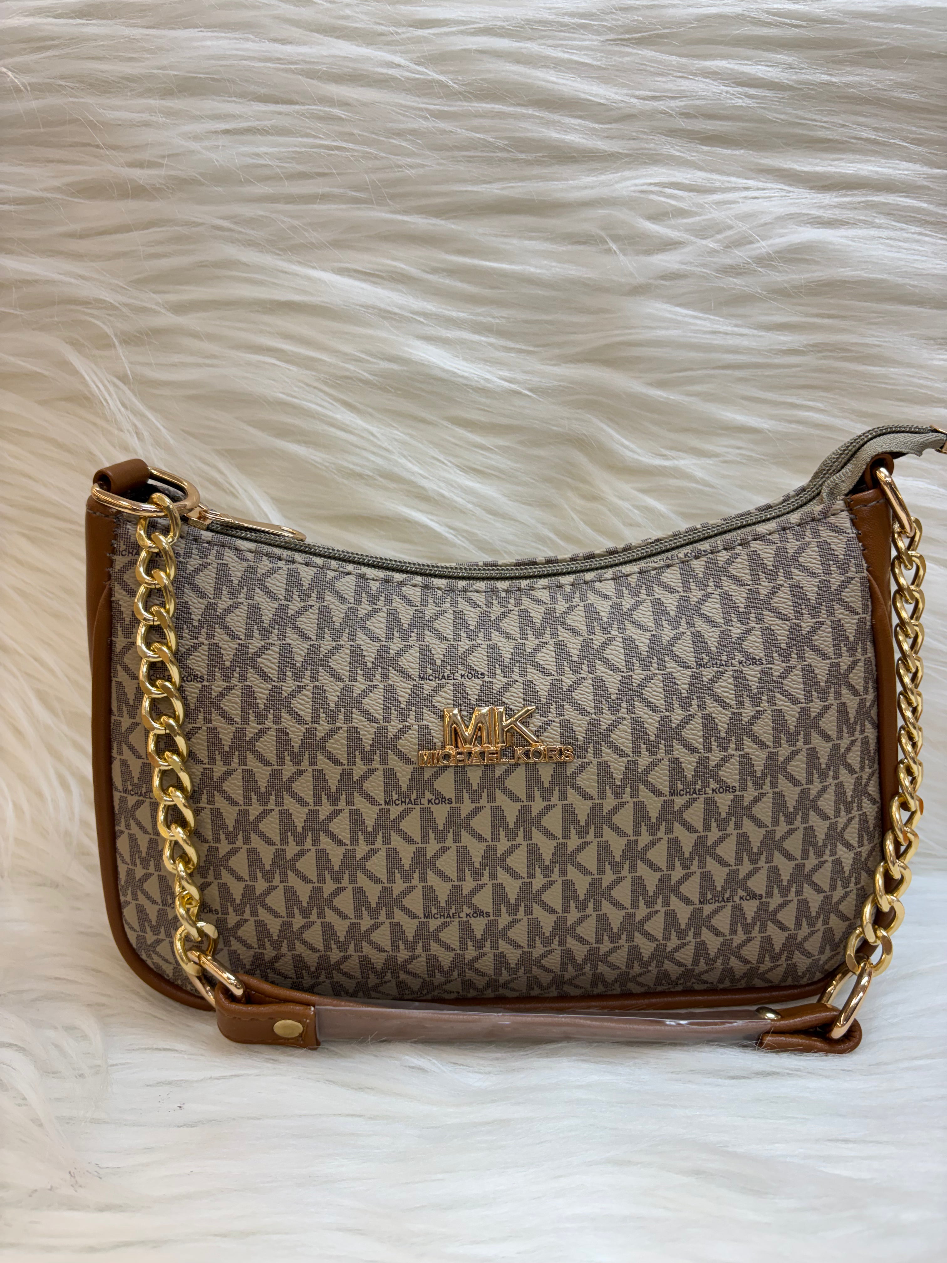 ECONMICAL SLING BAG TBS-NB-MKMOONHALFCHAINHALFLEATHER-1 (WITHOUT BOX )