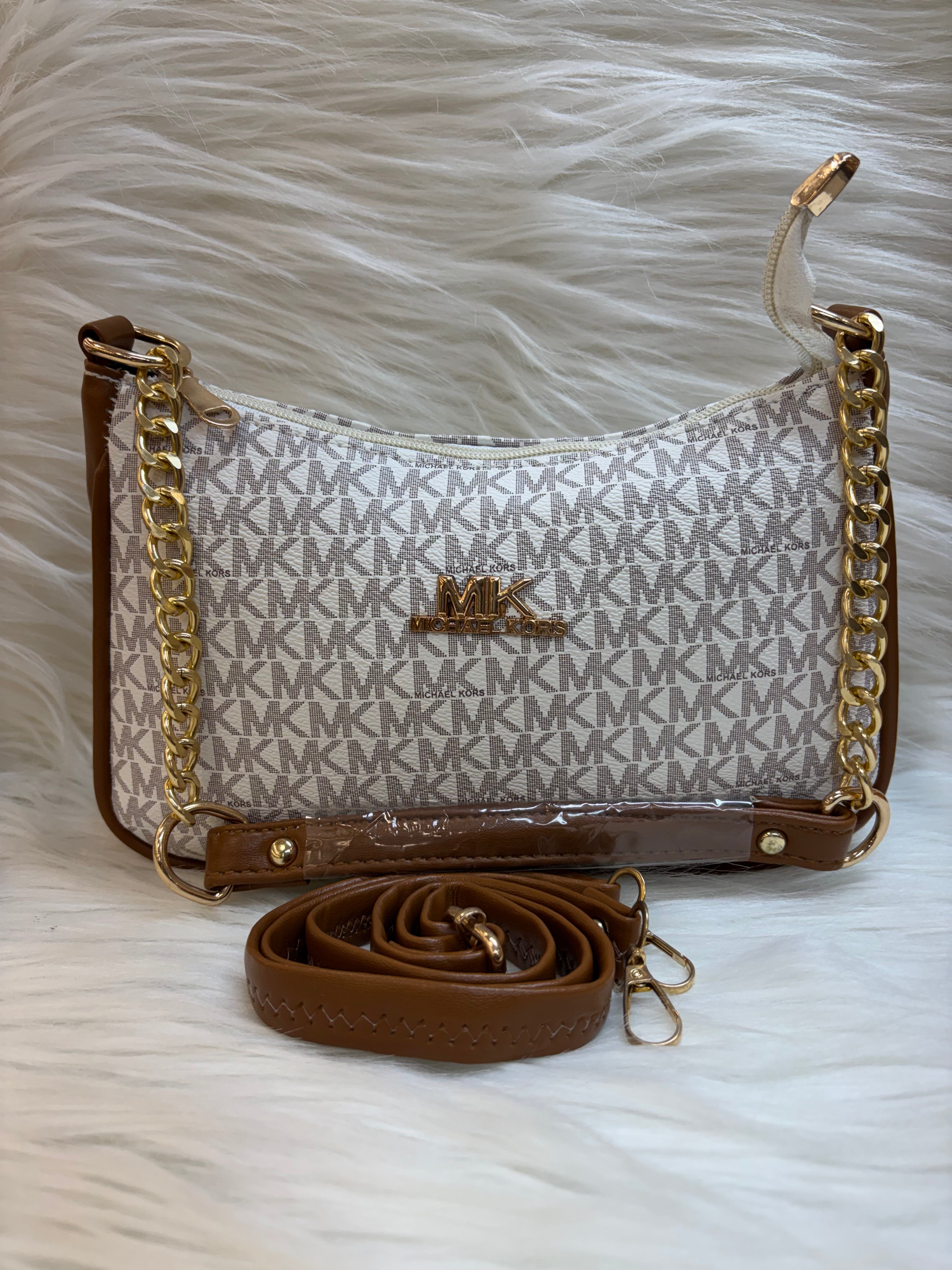 ECONOMICAL SLING BAG TBS-NB-MKMOONHALFCHAINHALFLEATHER-4 (WITHOUT BOX )