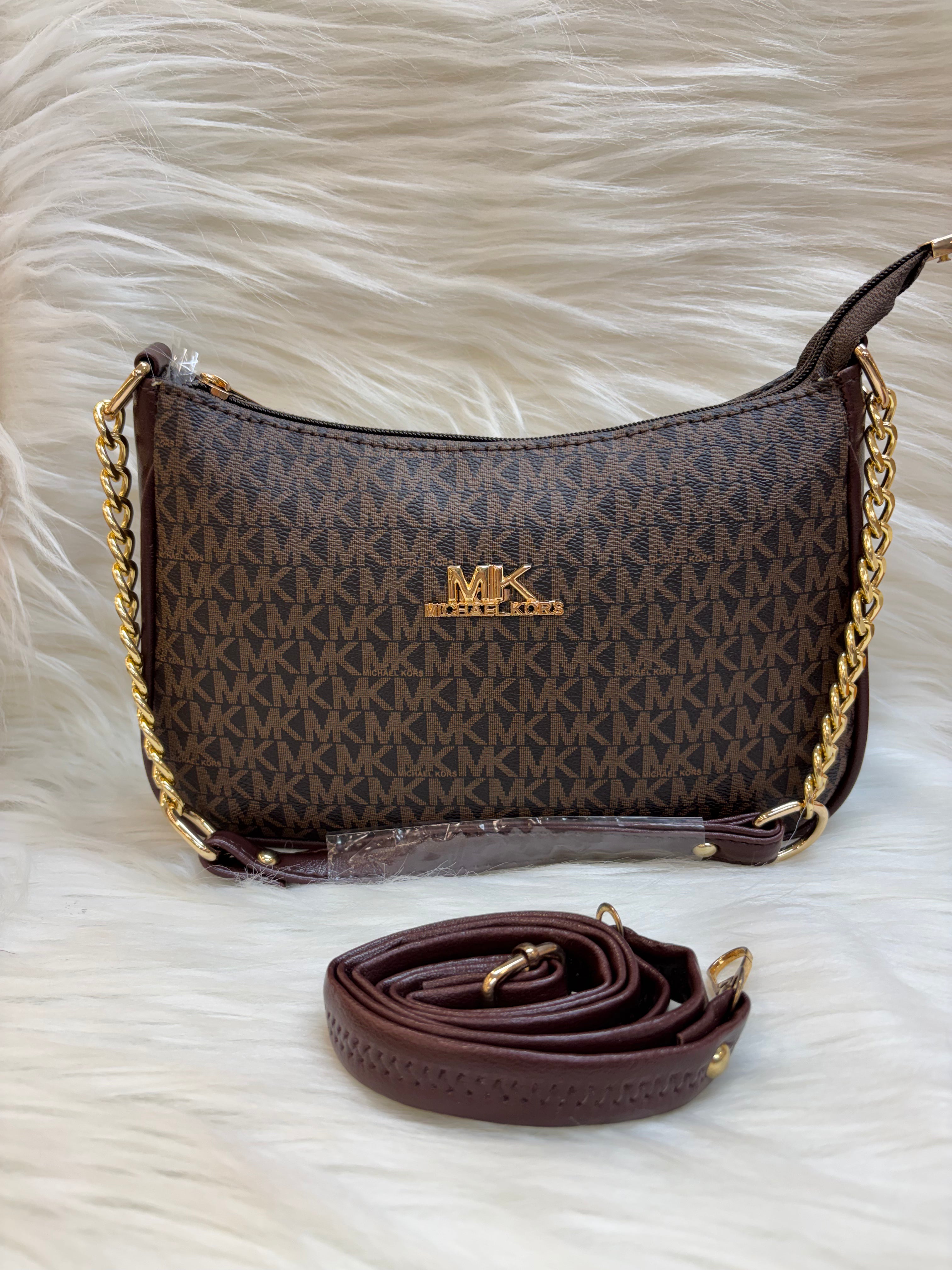 ECONOMICAL SLING BAG TBS-NB-MKMOONHALFCHAINHALFLEATHER-4 (WITHOUT BOX )