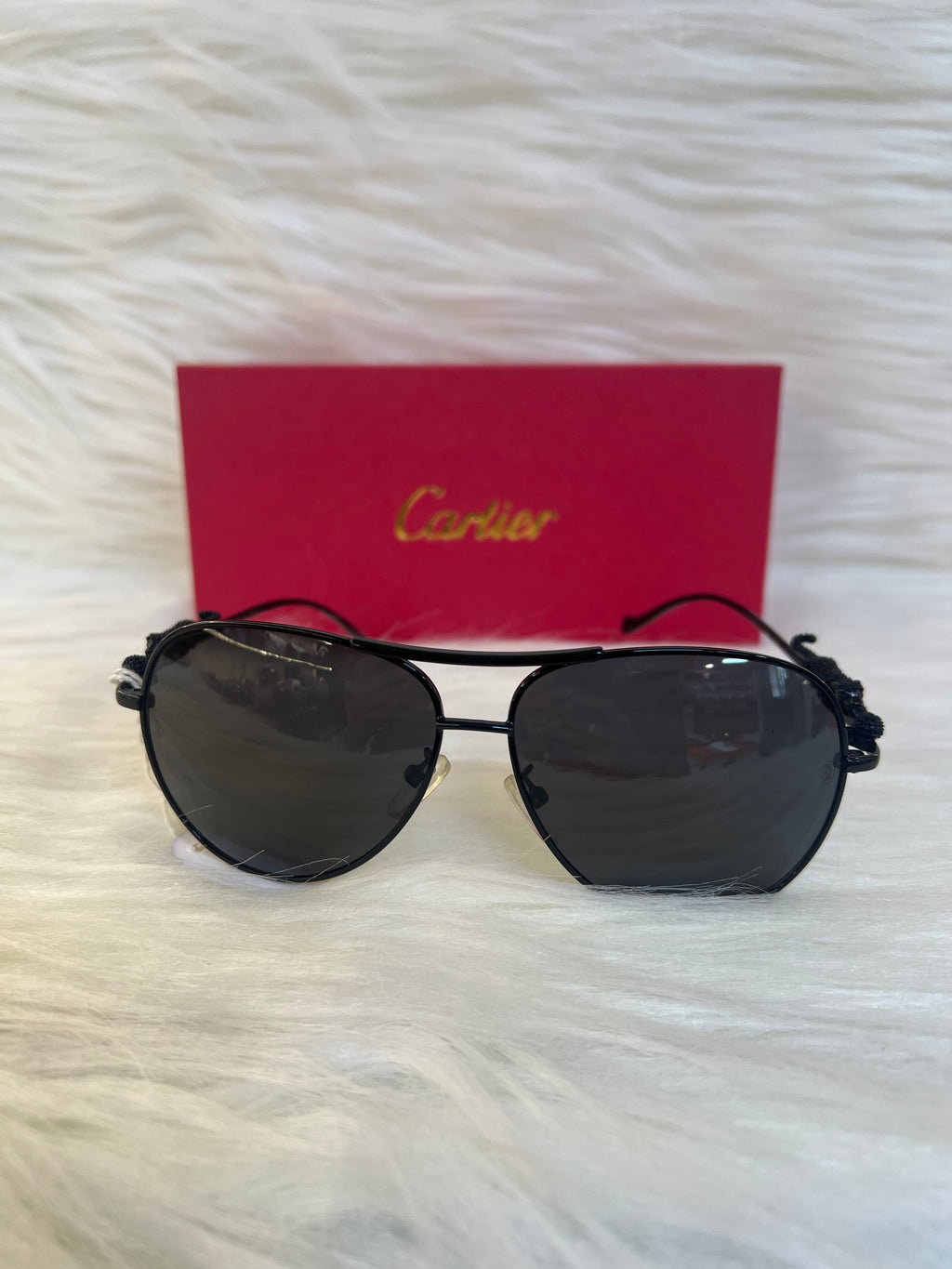 CARTIER SHADE/SUNGLASSES TBS-E45 BLACK