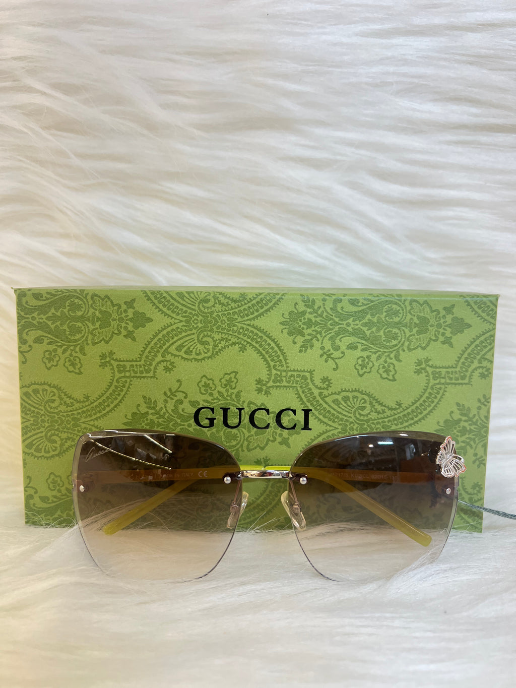 GUCCI SHADE/SUNGLASSES TBS-E46 BROWN