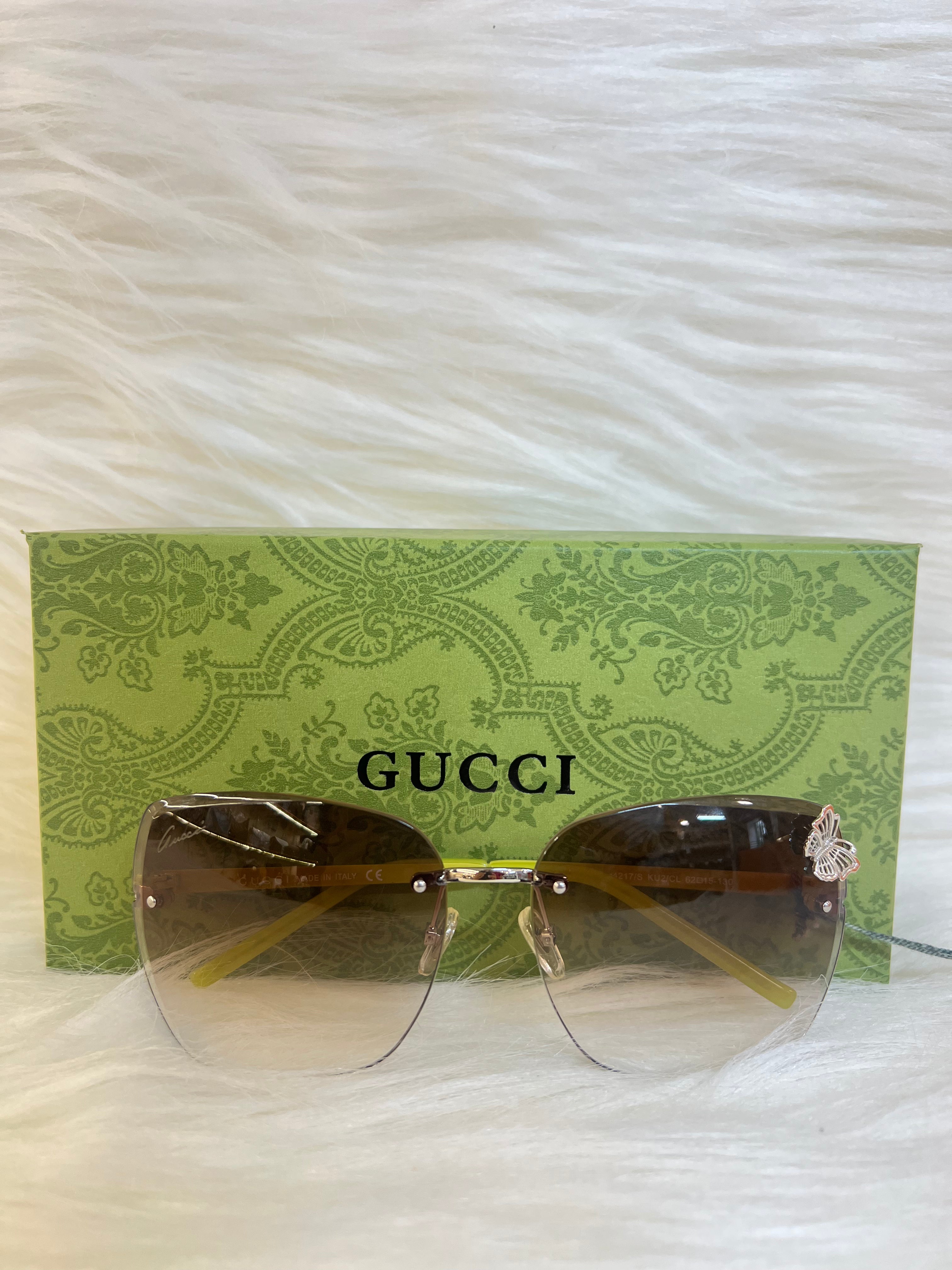 GUCCI SHADE/SUNGLASSES TBS-E46 BROWN