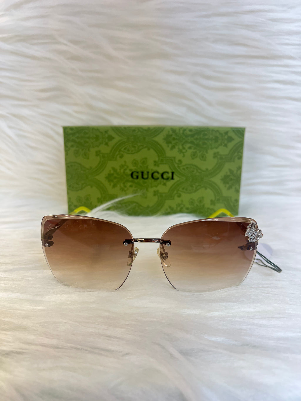 GUCCI SHADE/SUNGLASSES TBS-E46 BROWN