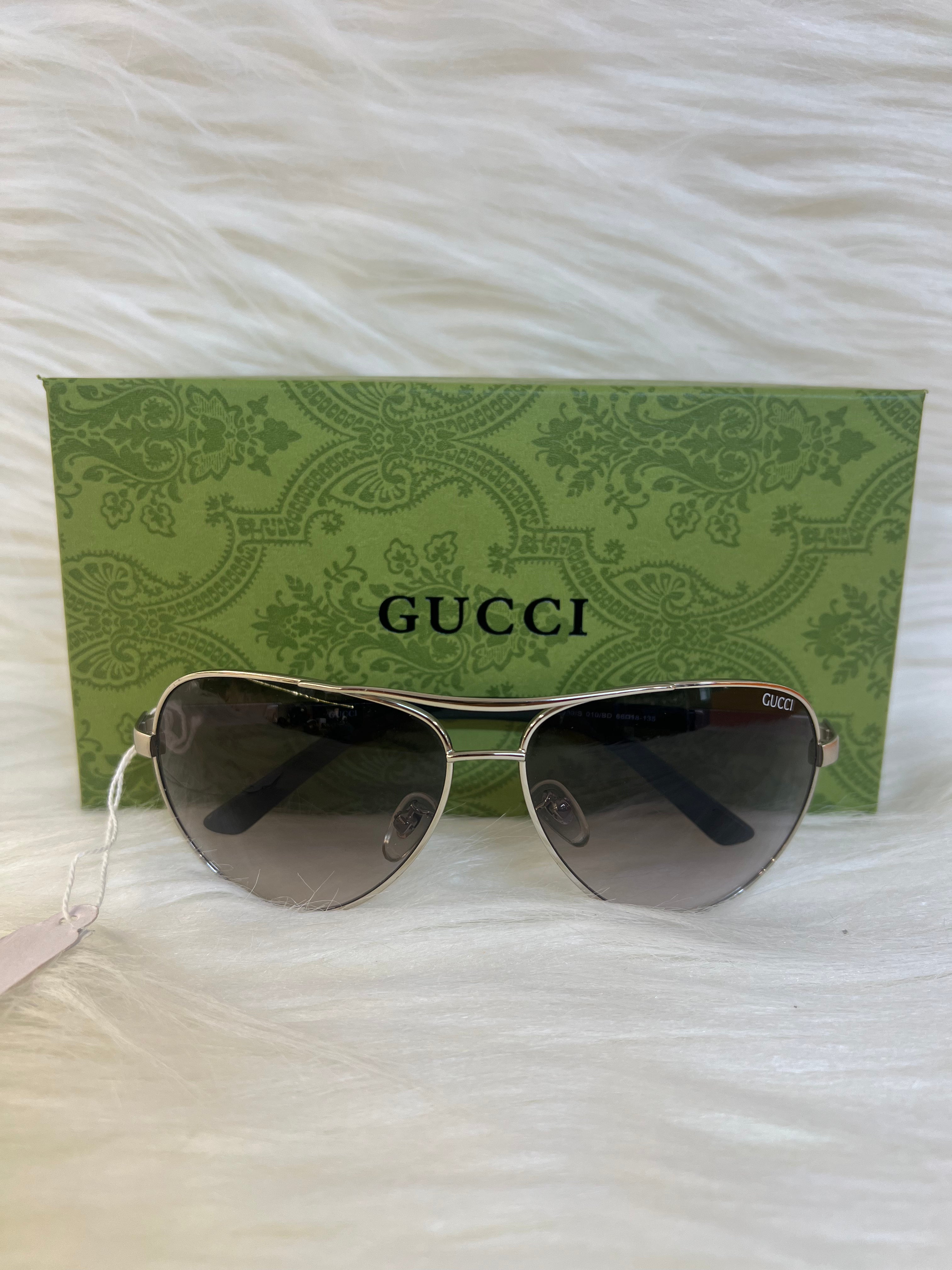 GUCCI SHADE/SUNGLASSES TBS-E48 BROWN