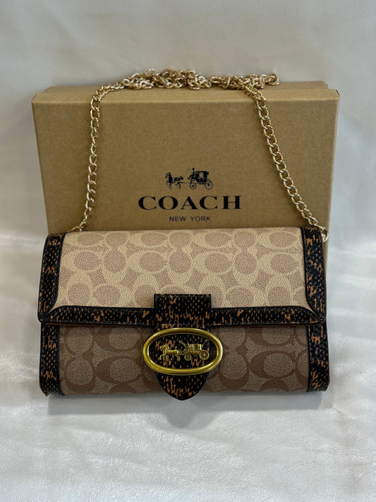 COACH APRICOT BROWN SLING BAG (WITH BOX)