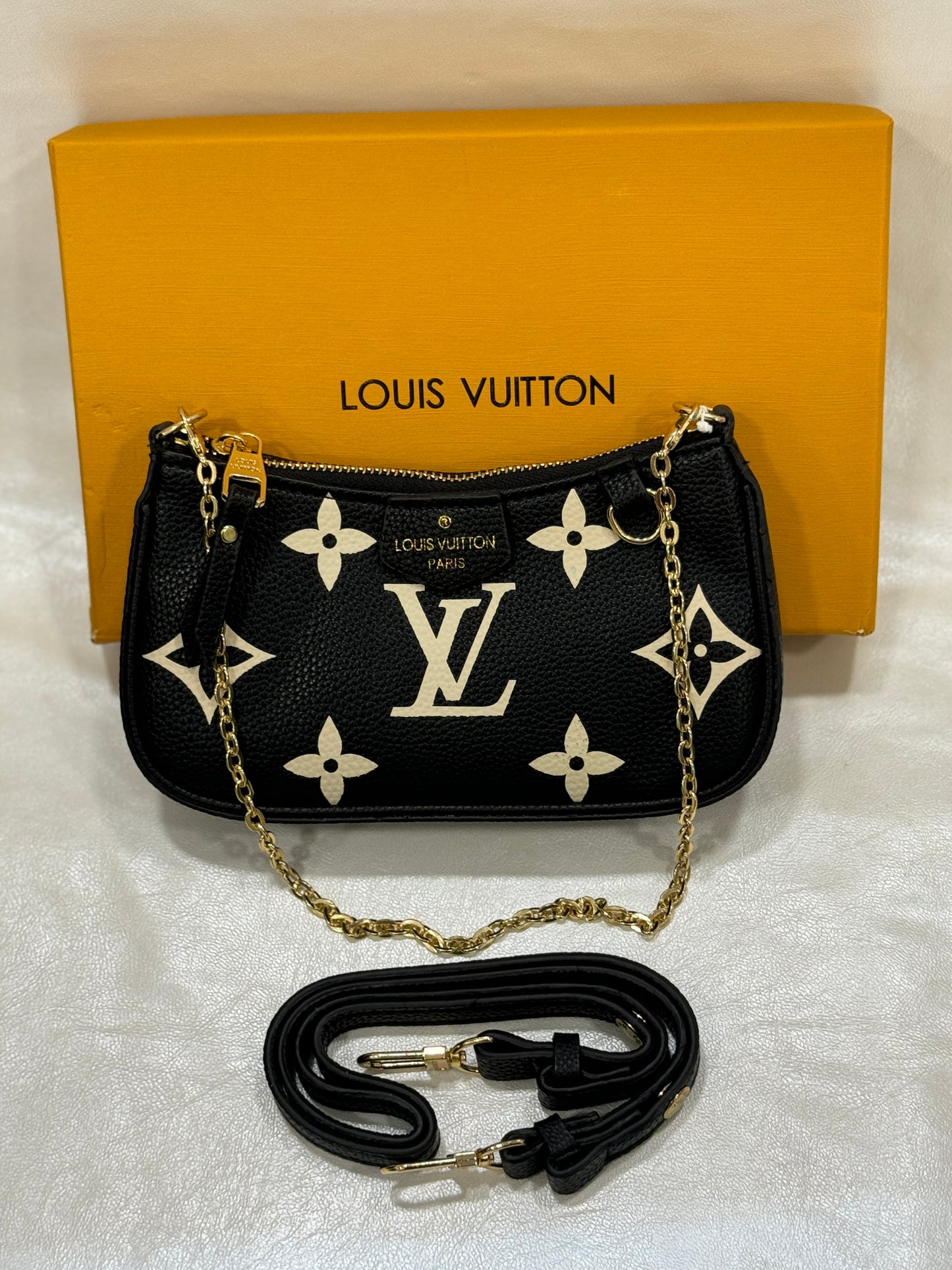 LOUIS VUITTON FAVOURITE EMPREINTE BLACK SHOULDER BAG (WITH BOX )