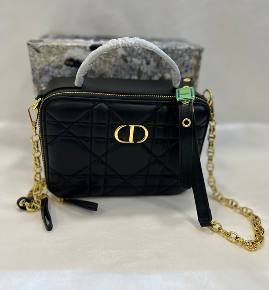 DIOR 30 MONTAIGNE BLACK SLING BAG (WITH BOX)