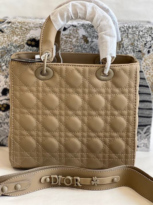 LADY DIOR APRICOT HANDBAG ( WITH BOX )